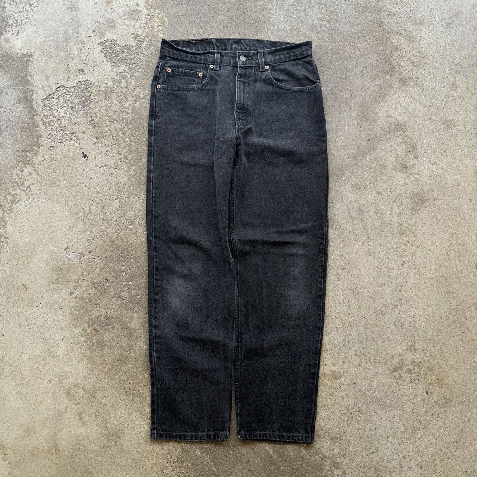 Levi's 90s Levi's 550 Faded Black Jeans USA ERD Grunge Chrome Biker Size US 32 / EU 48 - 1 Thumbnail