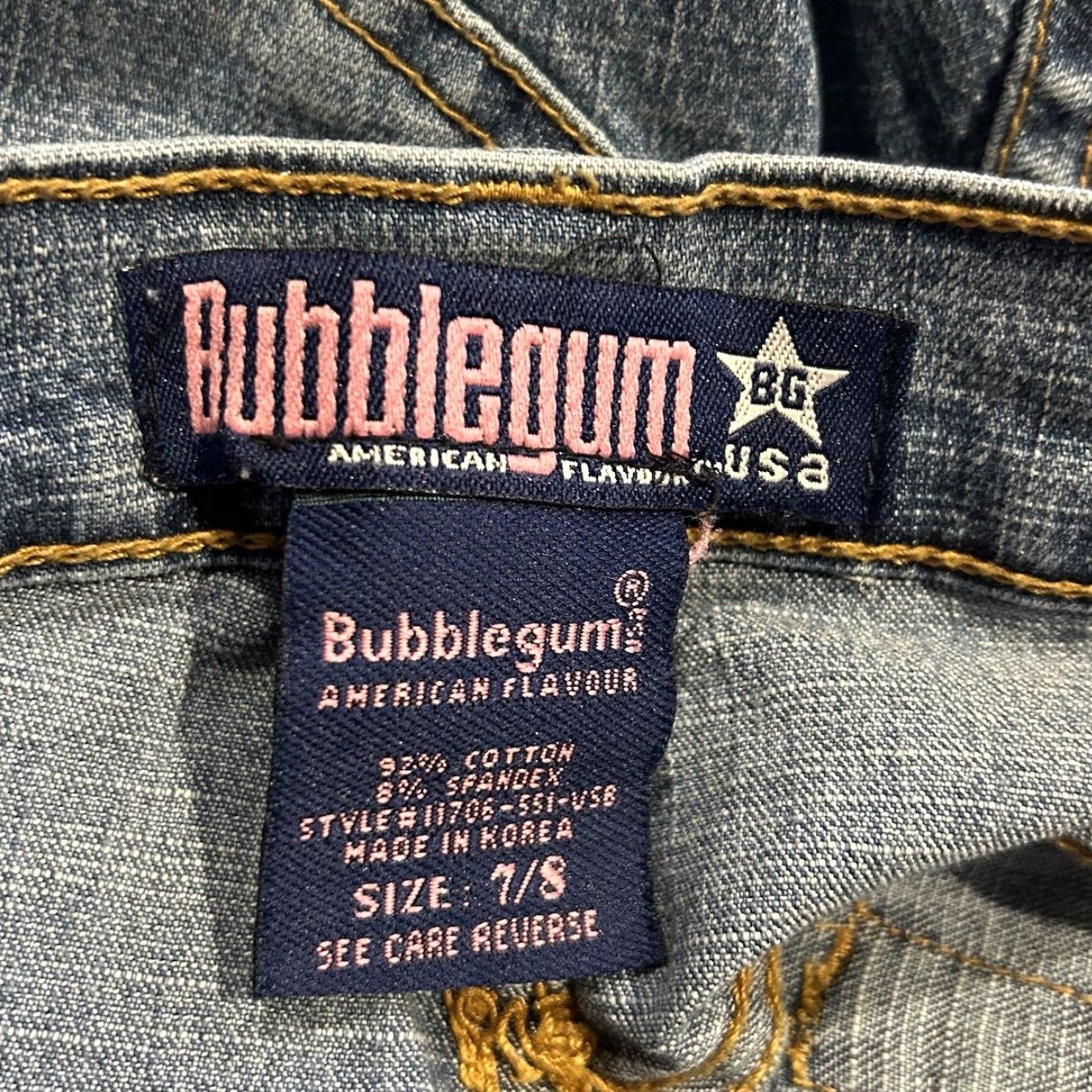 Vintage VINTAGE Bubblegum Jeans Grunge Distressed 7/8 Low Rise Flare Blue Women's 29x31 31in 6.5-8.5in Rise Size 28" / US 6 / IT 42 - 5 Thumbnail