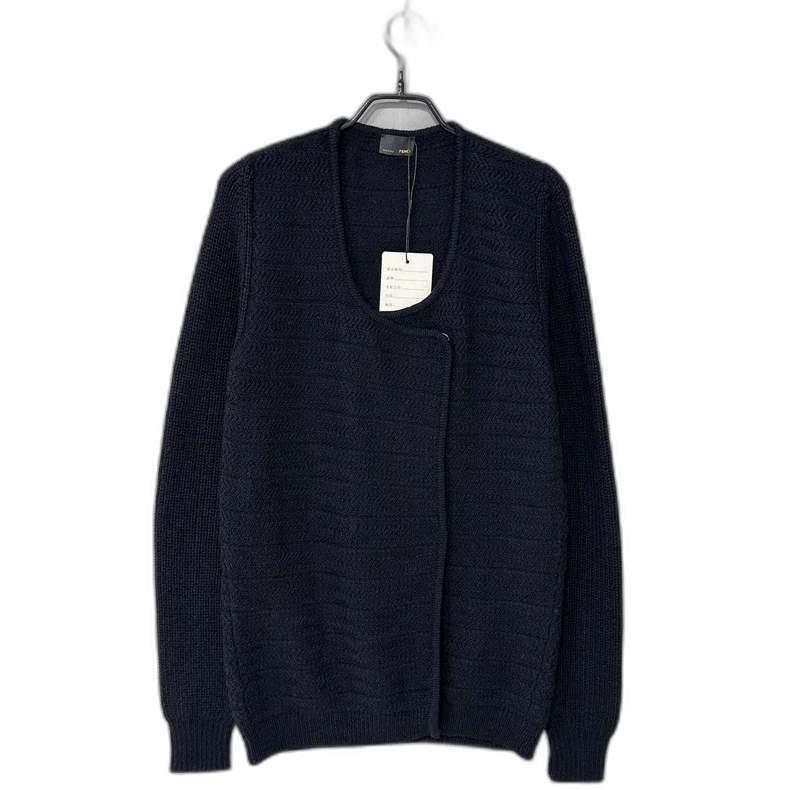 Fendi Black Wool Knit Cardigan by Fendi Size L / US 10 / IT 46 - 1 Thumbnail