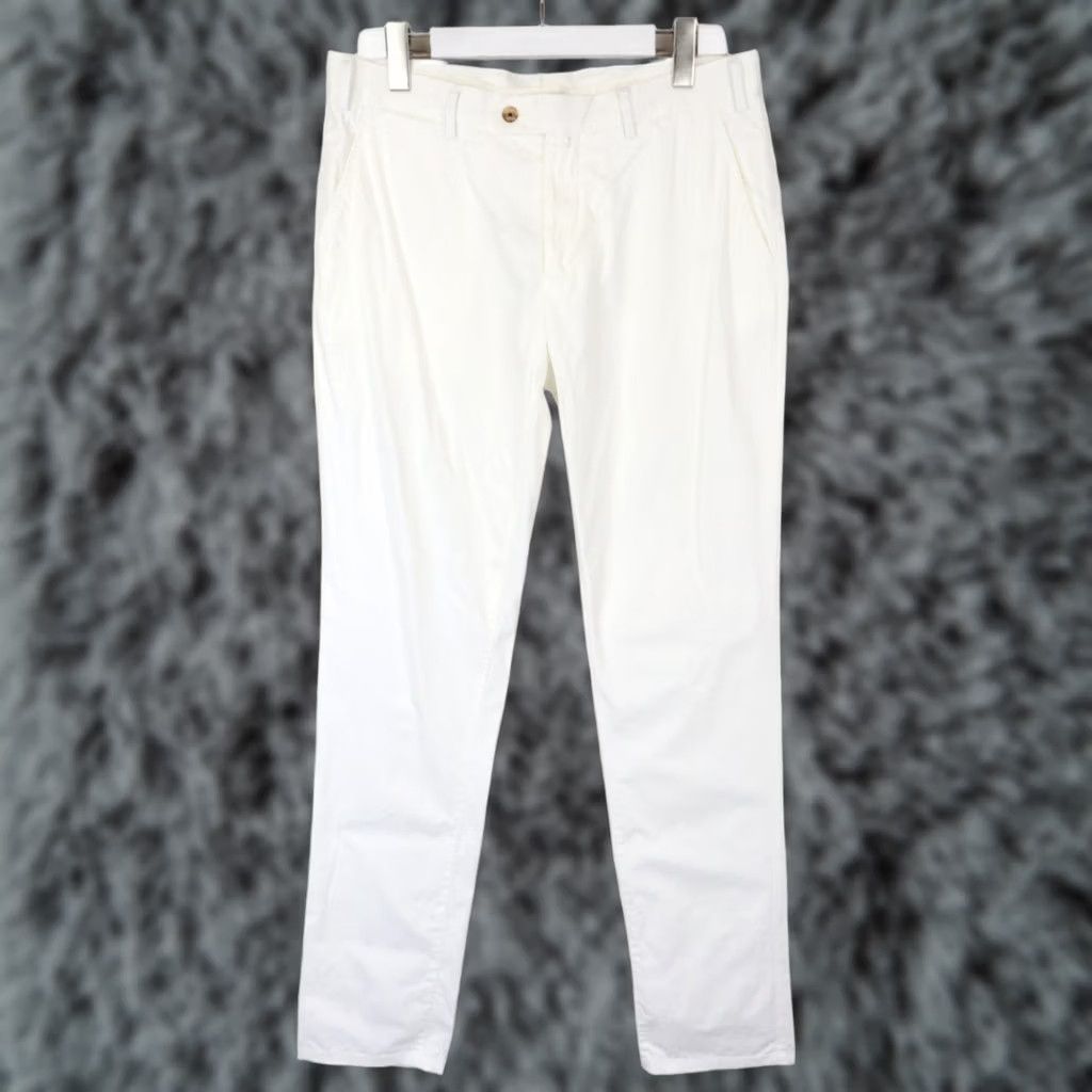 Suitsupply Suitsupply Porto Int Trousers Men's UK 34 Chino Cotton Stretch White Size US 34 / EU 50 - 1 Thumbnail
