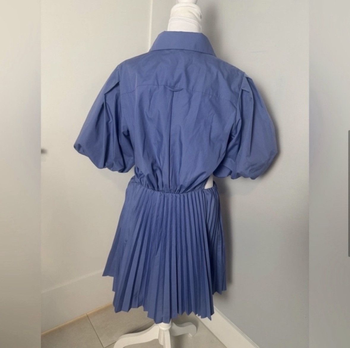 Jonathan Simkhai Simkhai Nadine Puff Sleeve Mini Dress/Size M Size M / US 6-8 / IT 42-44 - 6 Thumbnail