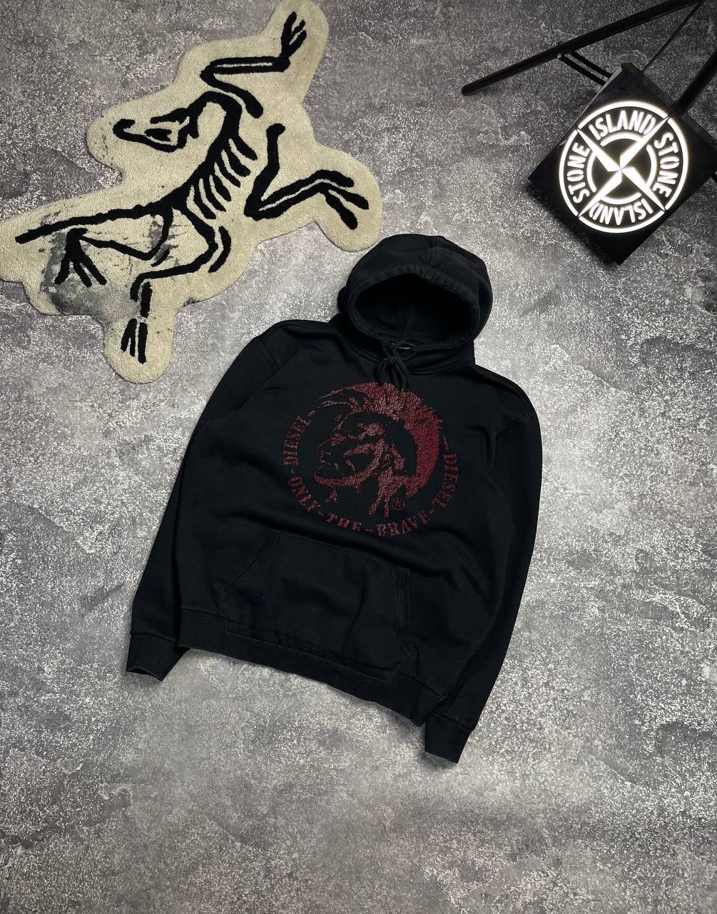 Rare big logo diesel hoodie