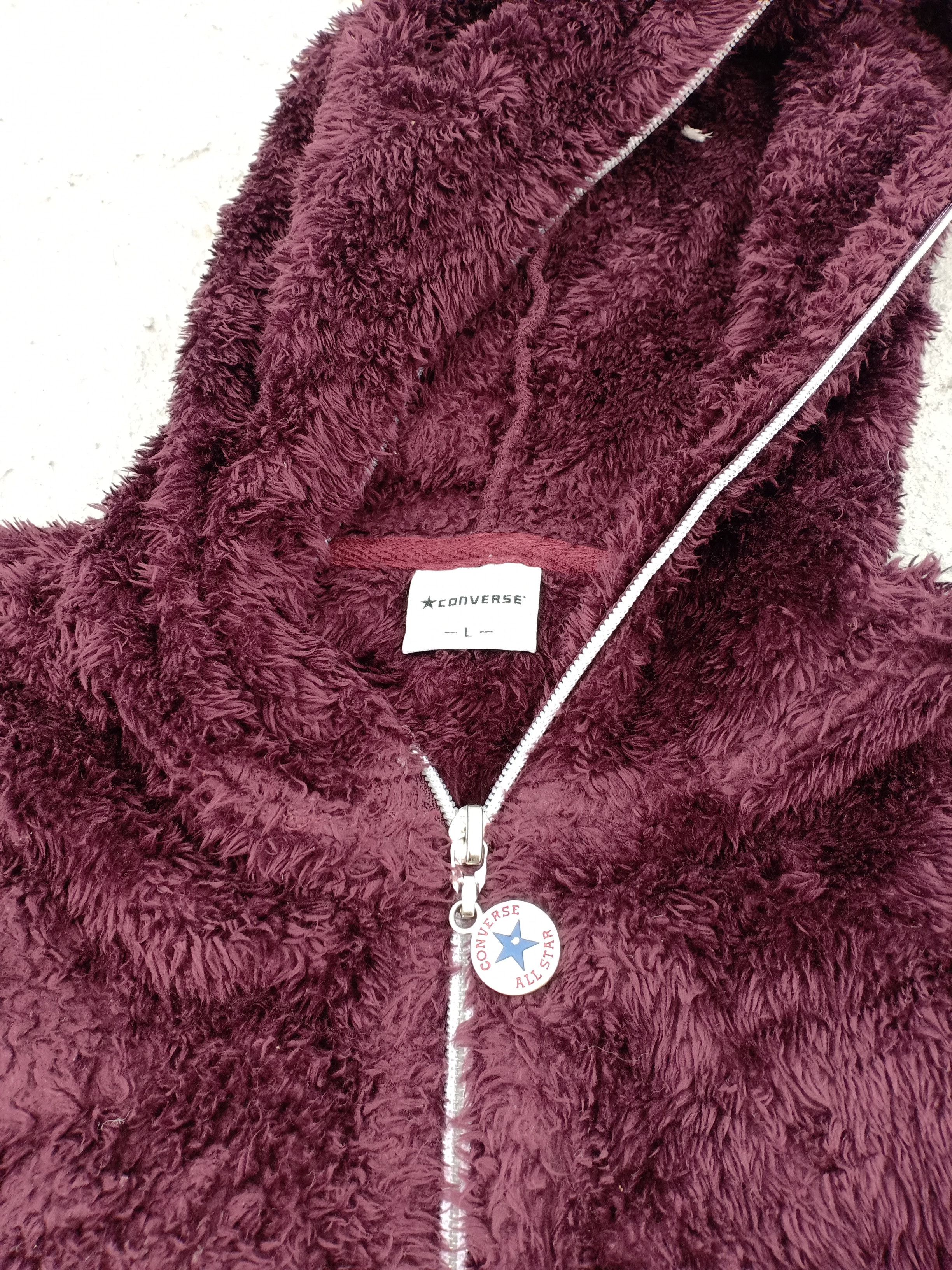Converse CONVERSE fully zipper fluffy hoodie Size US L / EU 52-54 / 3 - 7 Thumbnail