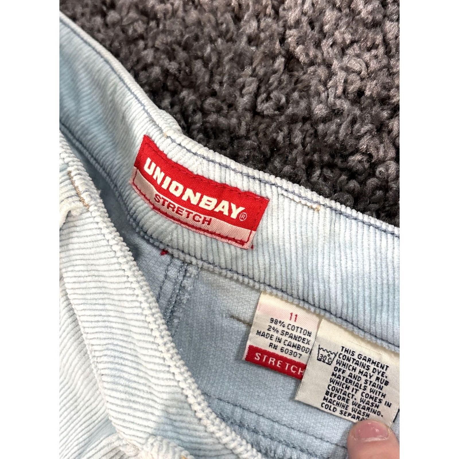 Vintage VINTAGE UNIONBAY Corduroy Pants Womens 11 Flare Boot Cut Jeans Low Rise Blue Womens Boots Cut Flared 32in Inseam Size 32" / US 10 / IT 46 - 6 Thumbnail