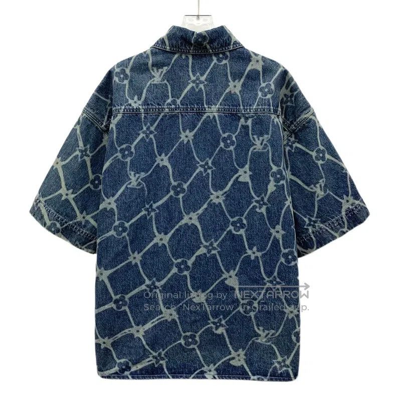 Louis Vuitton Louis Vuitton 24 blue logo print full print lapel single b Size US L / EU 52-54 / 3 - 2 Thumbnail