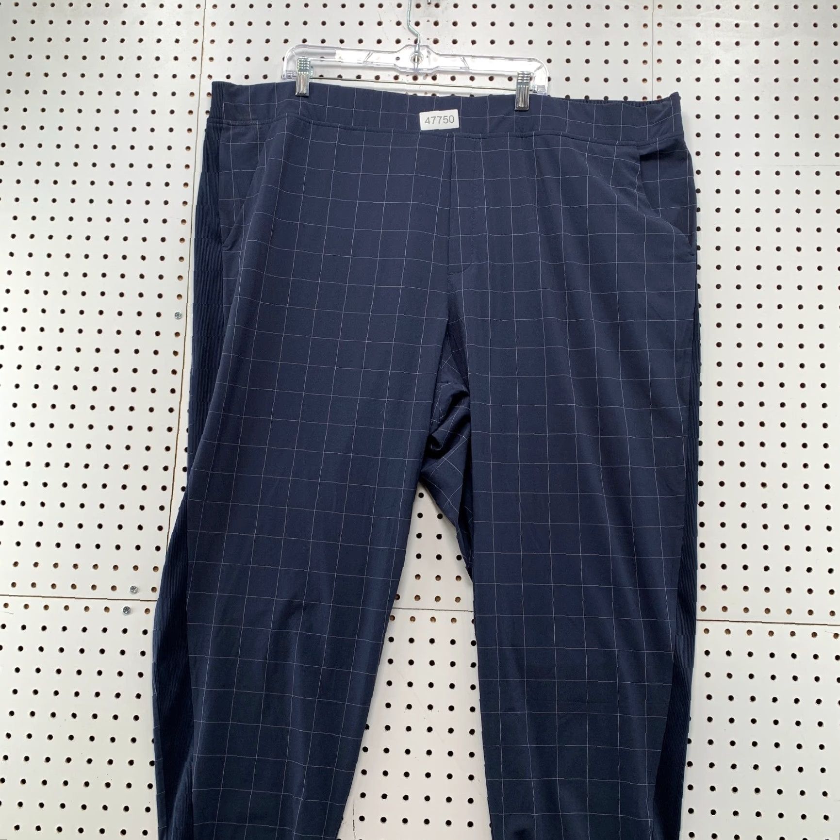 Athleta Athleta Brooklyn Ankle Pant Womens 26 Navy Textured Check 51x26.5 Size 26" / US 2 / IT 38 - 4 Thumbnail