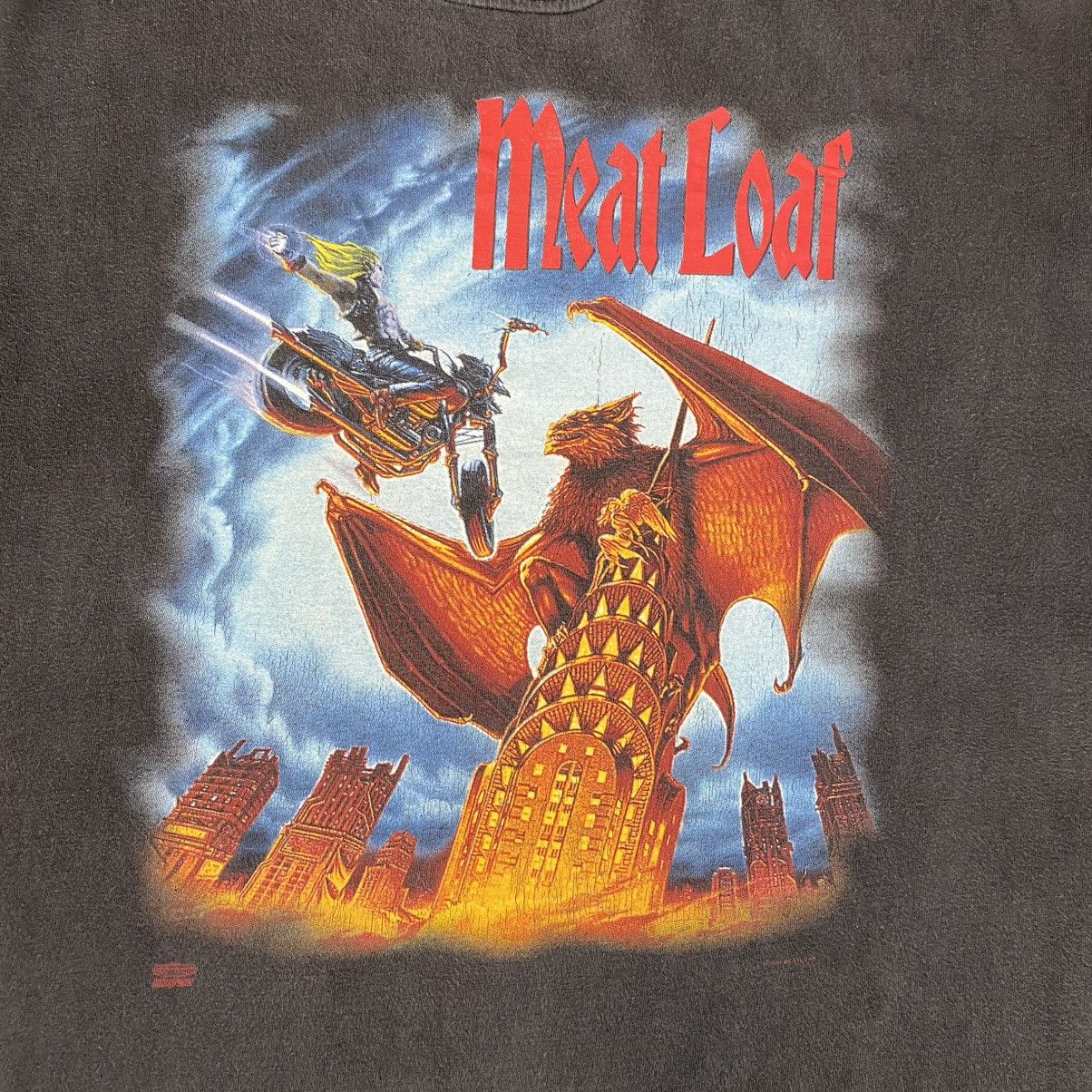 Band Tees Vintage 1993 Meat Loaf Tour Promo Sun Faded Tee Size US XL / EU 56 / 4 - 9 Thumbnail