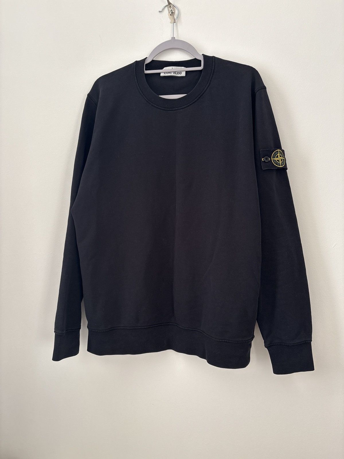 Stone Island Stone Island Garment Dyed Crew Sweatshirt Black XL Size US XL / EU 56 / 4 - 1 Thumbnail