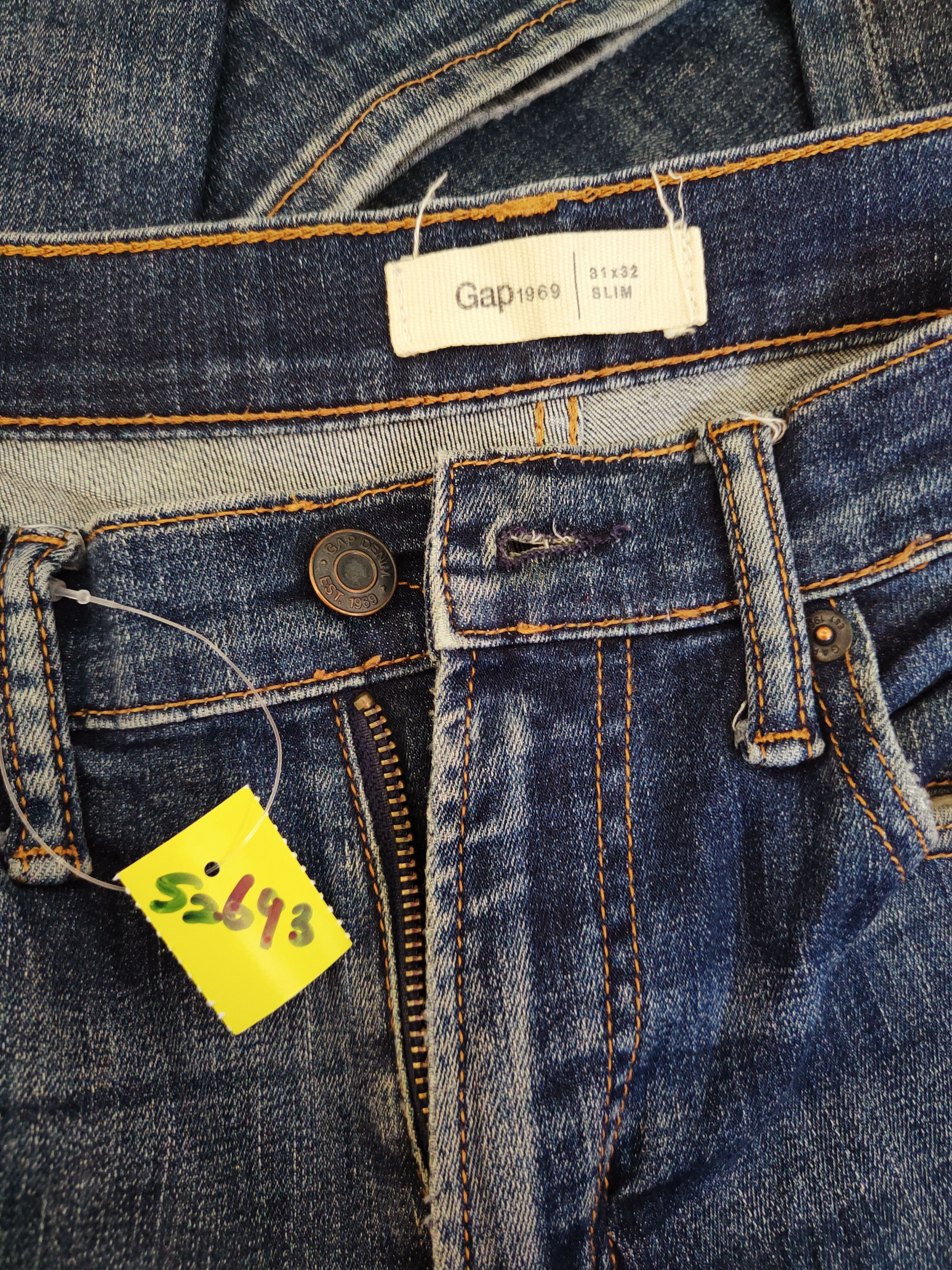 Gap Gap Dark Blue Distressed Ripped Jeans #S2693 Size US 32 / EU 48 - 16 Thumbnail