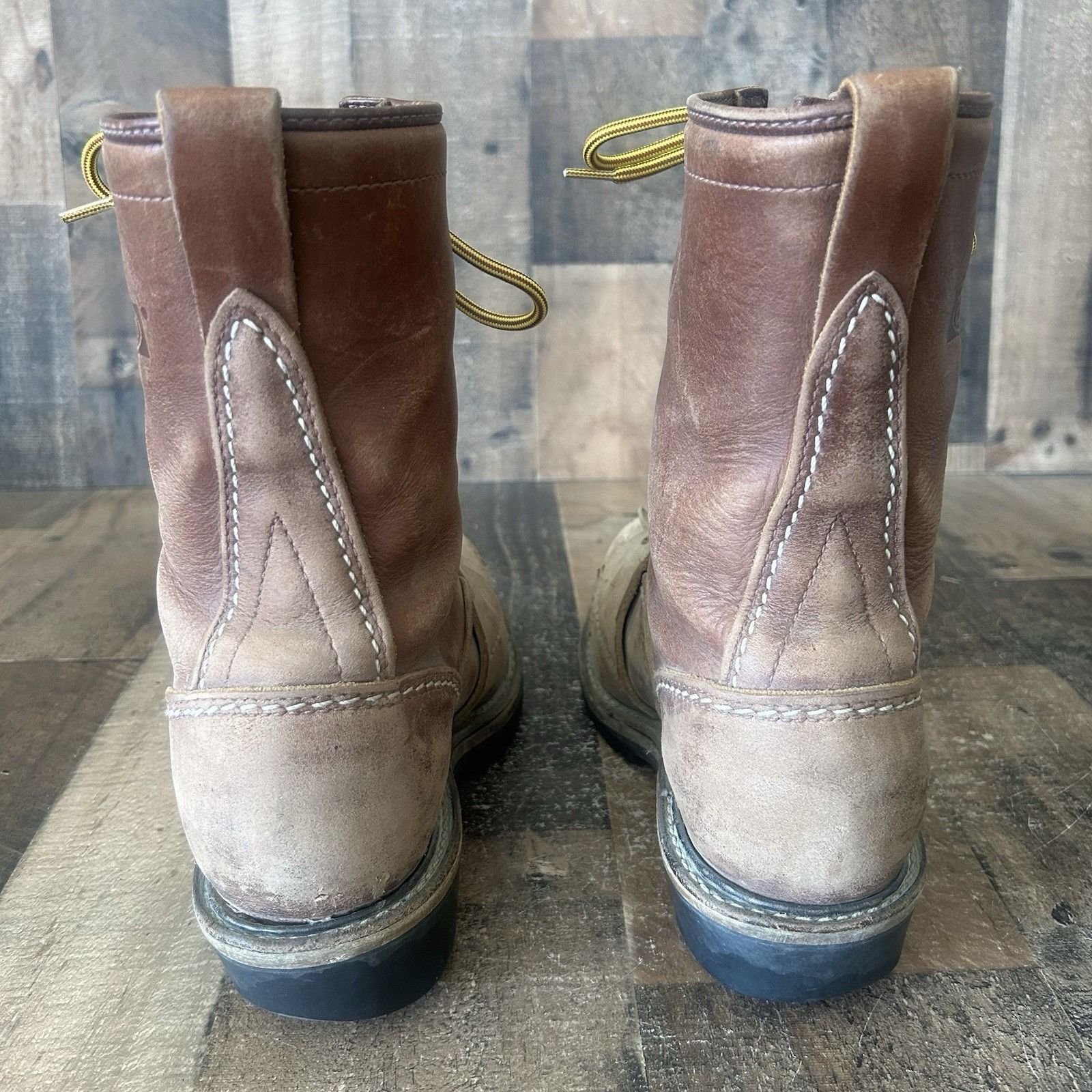 WESCO Wesco Vintage Lace Up Steel Toe Work Boots Mens 8.5 D Size US 8.5 / EU 41-42 - 7 Thumbnail