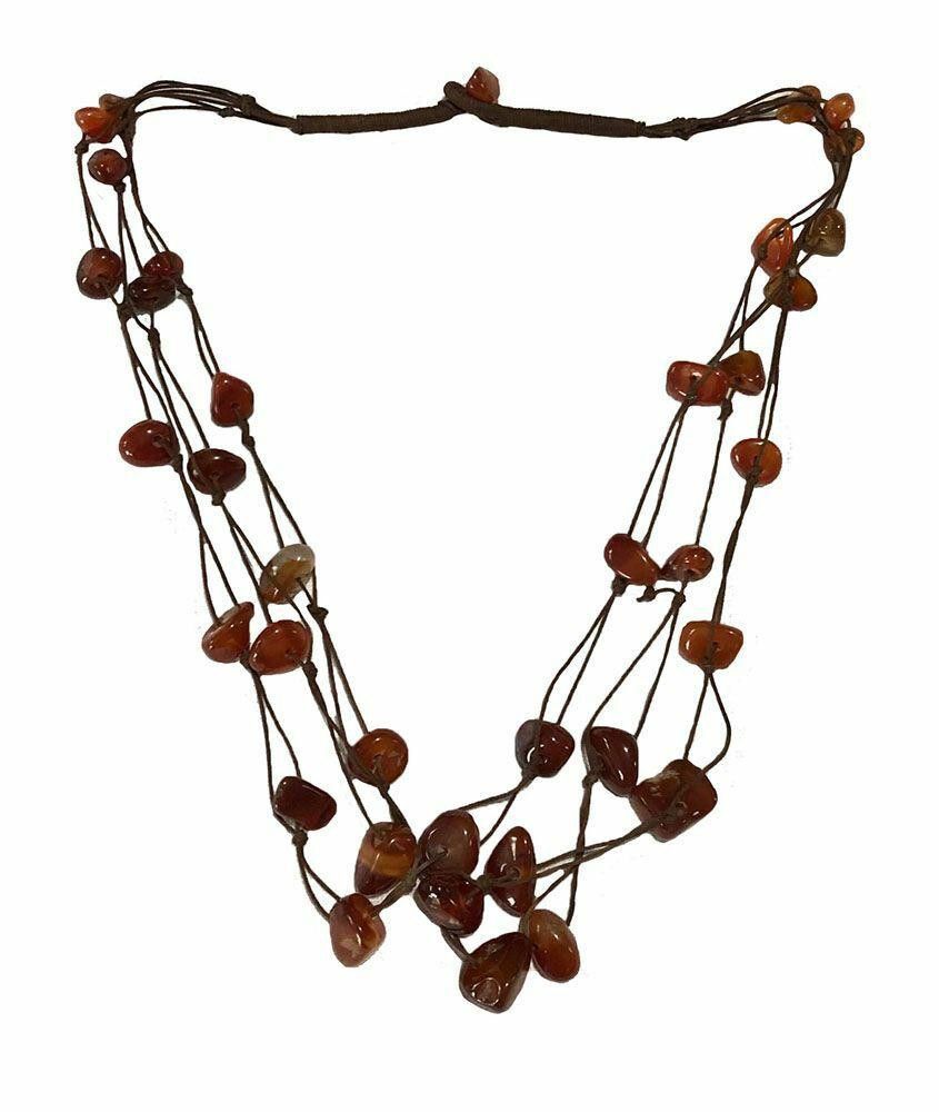 Designer New Brown Nylon Necklace Size ONE SIZE - 1 Thumbnail
