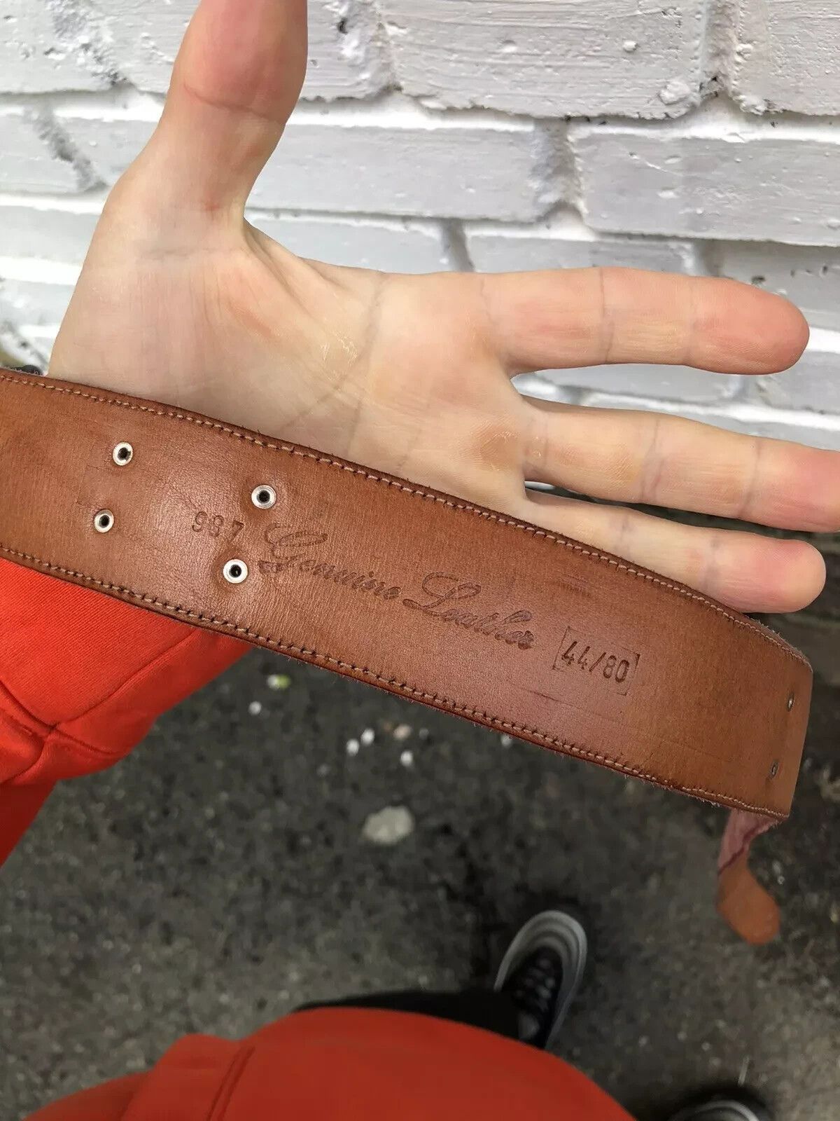 Vintage REPTILE'S HOUSE GENUINE LEATHER BELT FLORAL RARE PINK 44/80 Size ONE SIZE - 10 Thumbnail