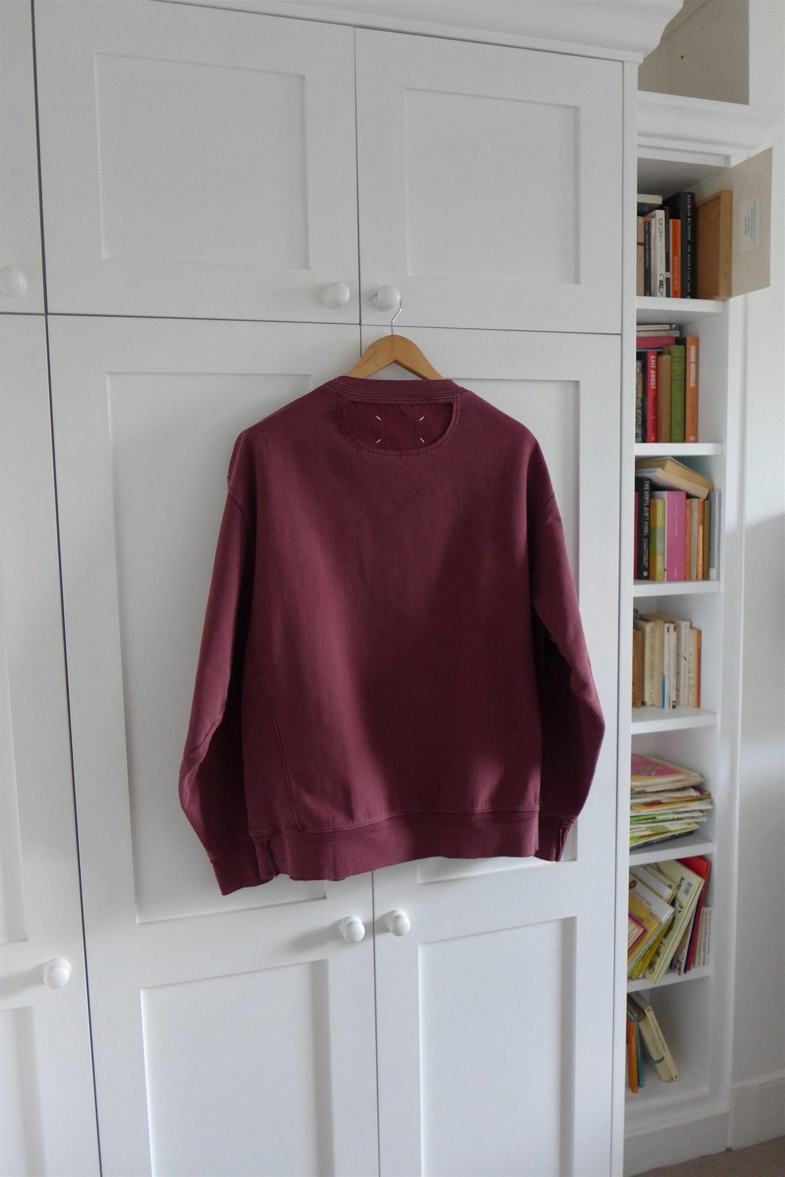 Maison Margiela Margiela Oversized Name Tag Sweatshirt - Washed Burgundy Size US L / EU 52-54 / 3 - 3 Thumbnail