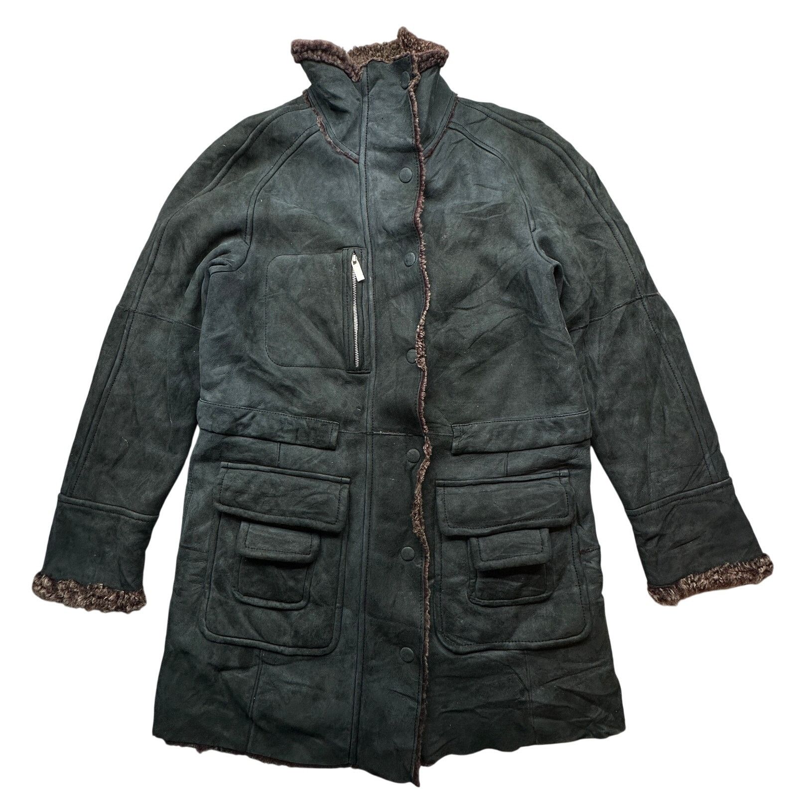 Sinclair Global Vintage Sinclair Genuine Sheep Shearling Coat Men 42 Italy Size US M / EU 48-50 / 2 - 1 Thumbnail