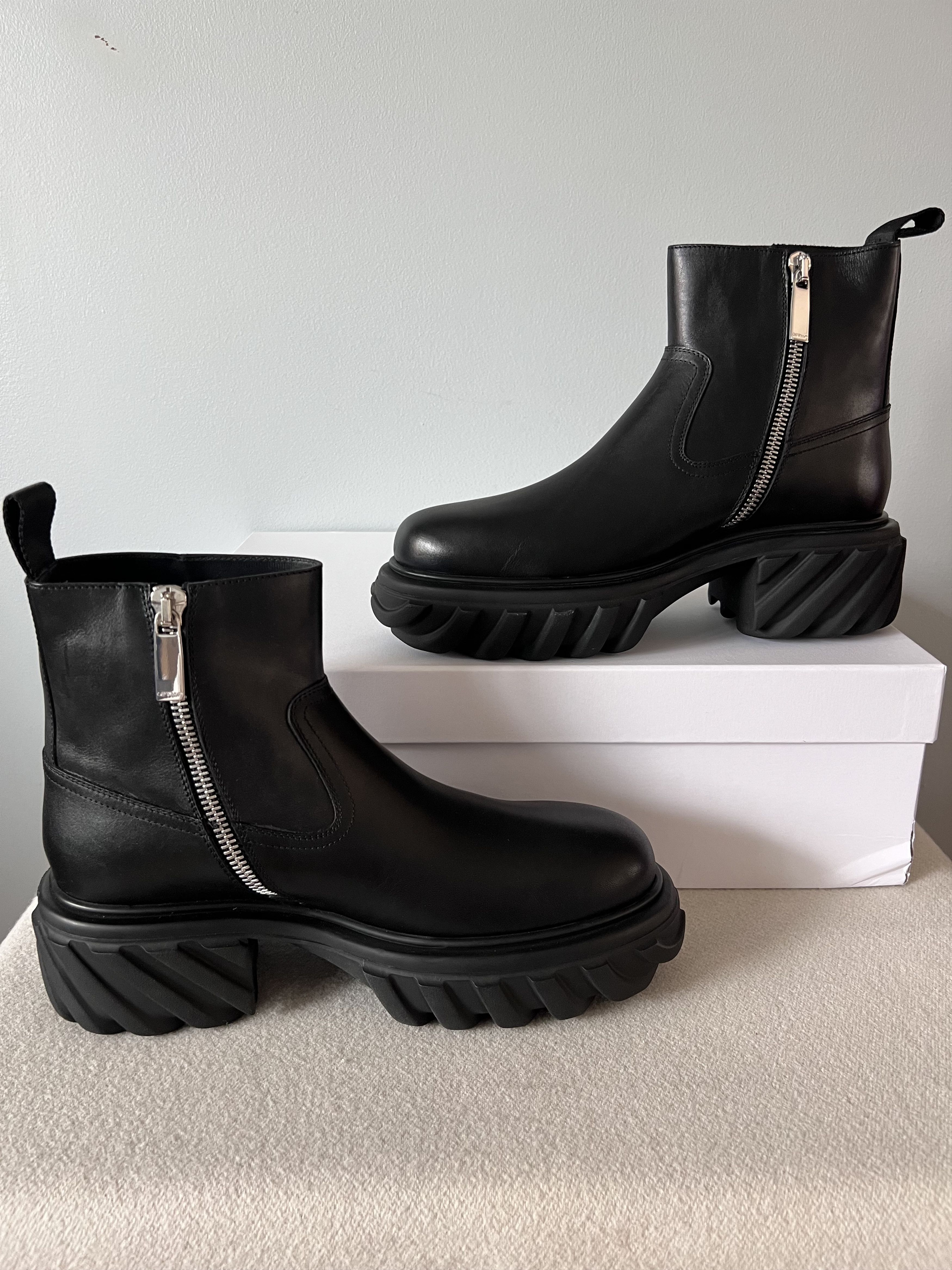 Off-White Off White Exploration Motor Ankle Boots in Black Size US 12 / EU 45 - 3 Thumbnail