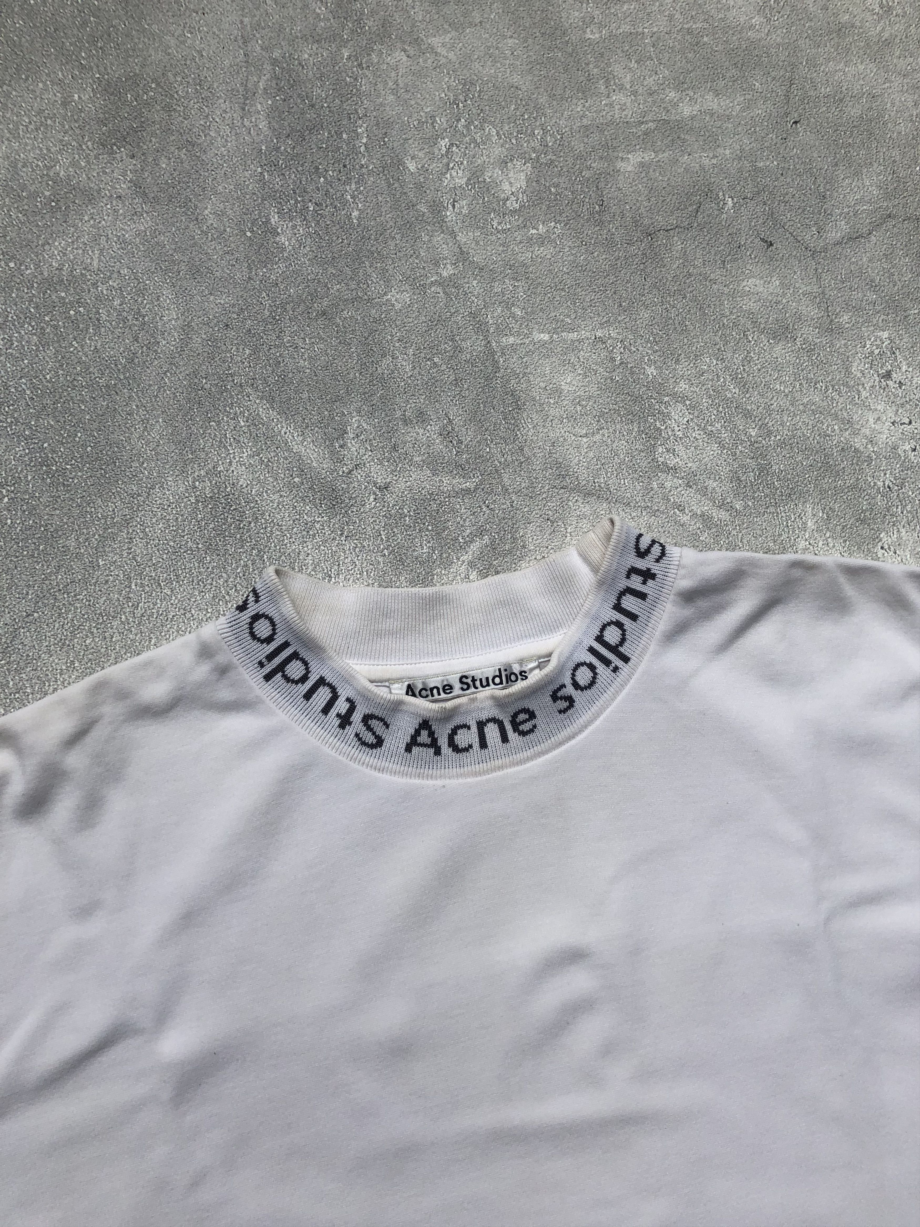 Acne Studios Acne Studios Neck Logo Navid T-Shirt White Size US XS / EU 42 / 0 - 2 Thumbnail