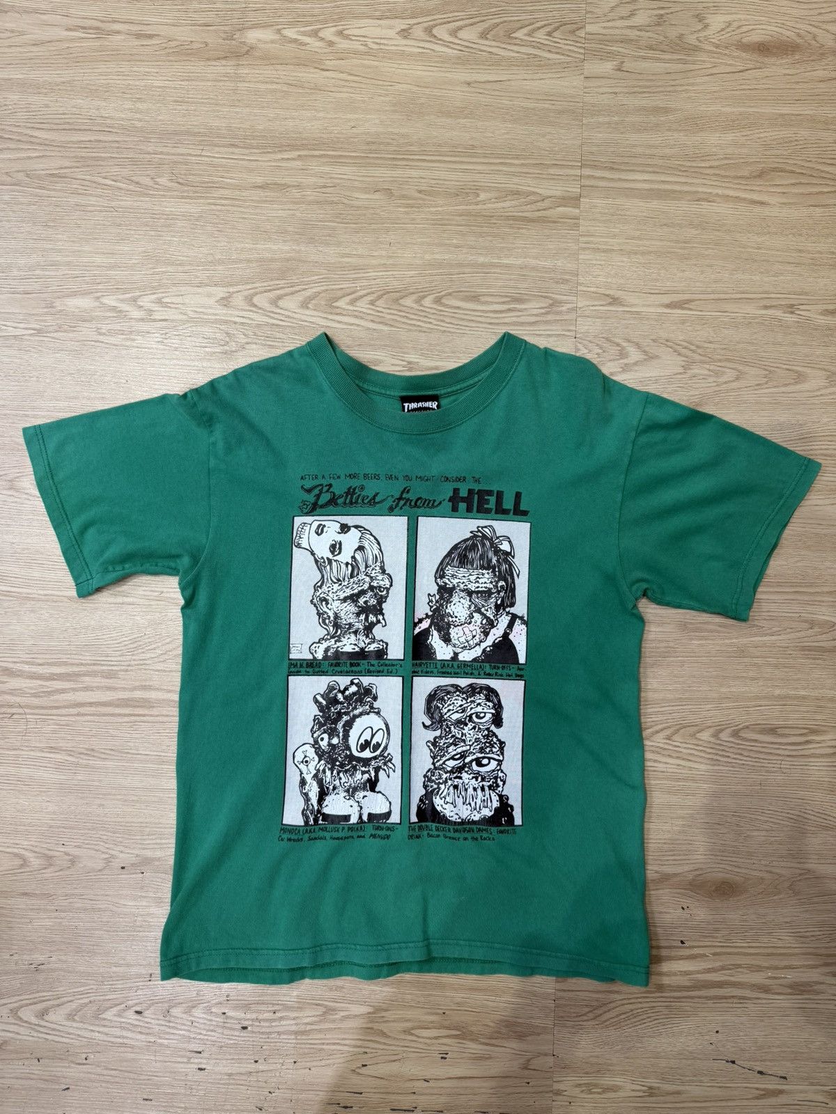 90’s TRASHER RARE MULTI LOGO Y2K RETRO VINTAGE TEE TSHIRT