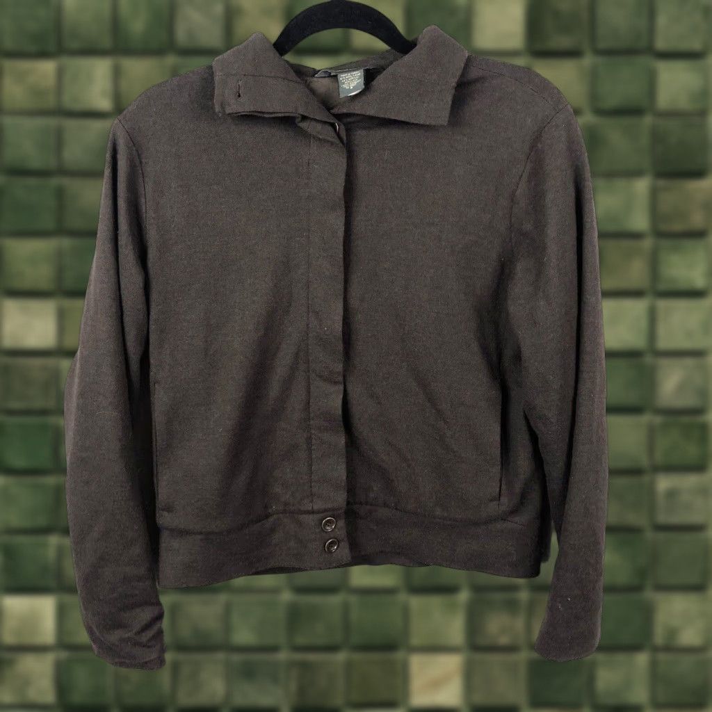 Banana Republic Banana Republic Jacket Womens 6 Brown Wool Blend Bomber Aviator Preppy Career Size M / US 6-8 / IT 42-44 - 1 Thumbnail
