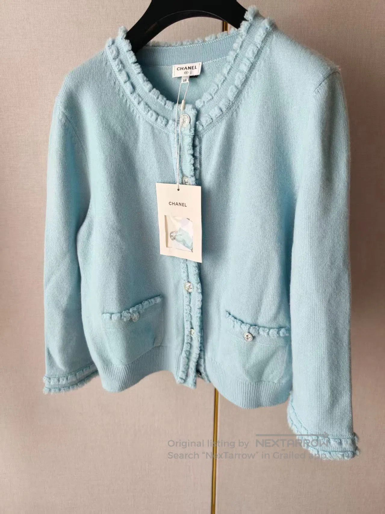 Chanel Chanel Women's Blue Knit Cardigan. Size S / US 4 / IT 40 - 1 Thumbnail