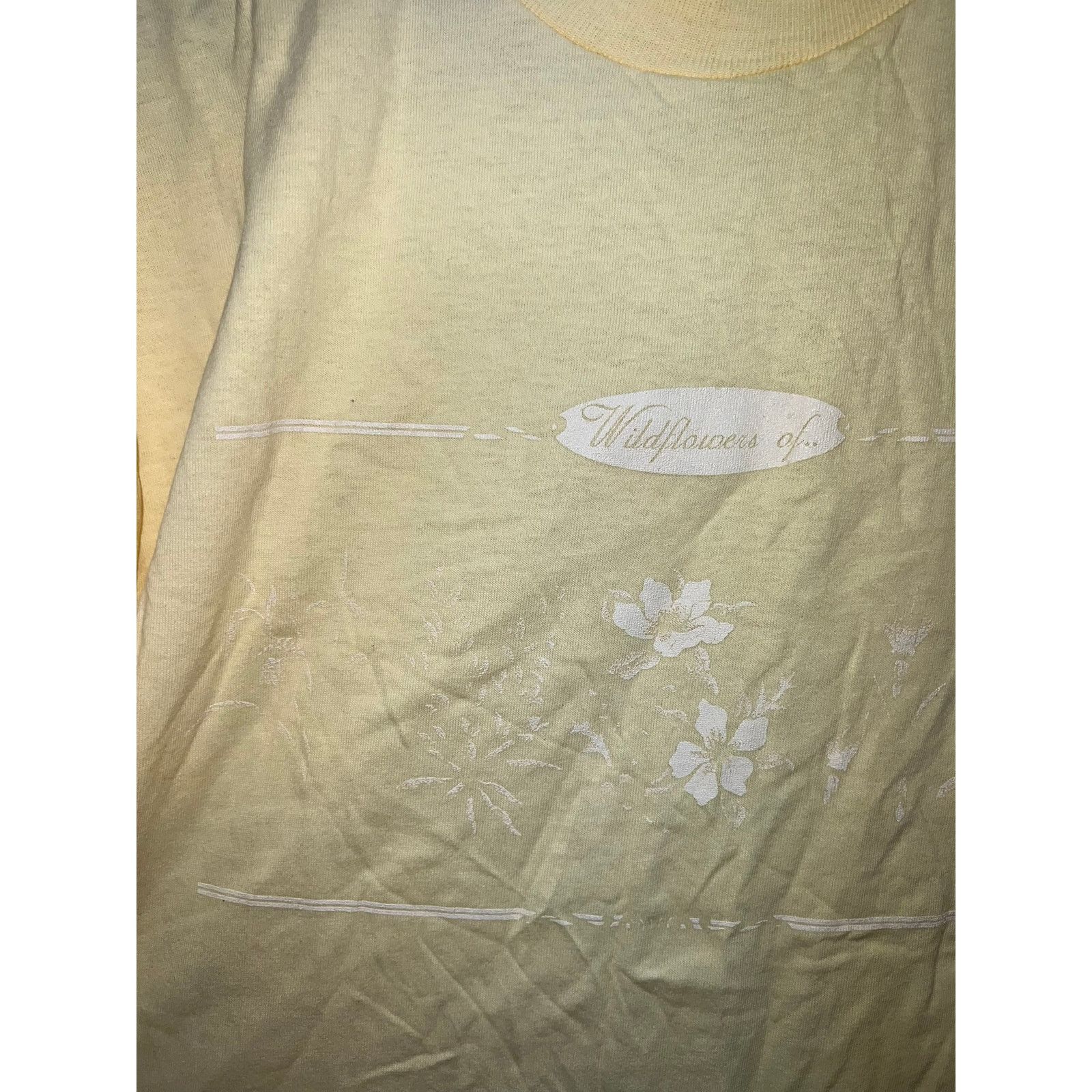 Jerzees Vintage Yellow Shirt Wildflowers Of Graphic 90s Lage L Size US L / EU 52-54 / 3 - 2 Thumbnail