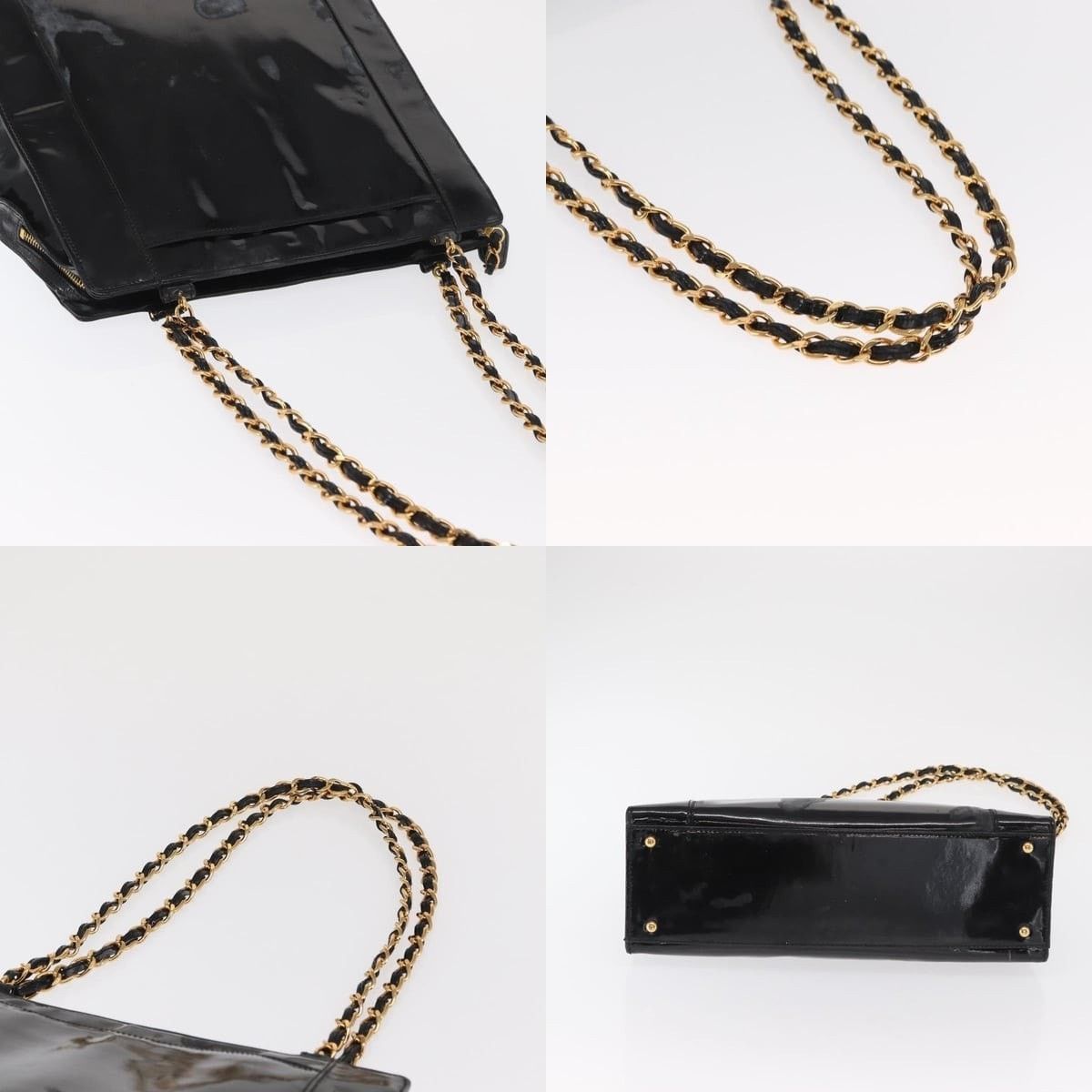 Chanel Chanel Chain Shoulder Bag Patent Leather Black CC Size ONE SIZE - 4 Thumbnail