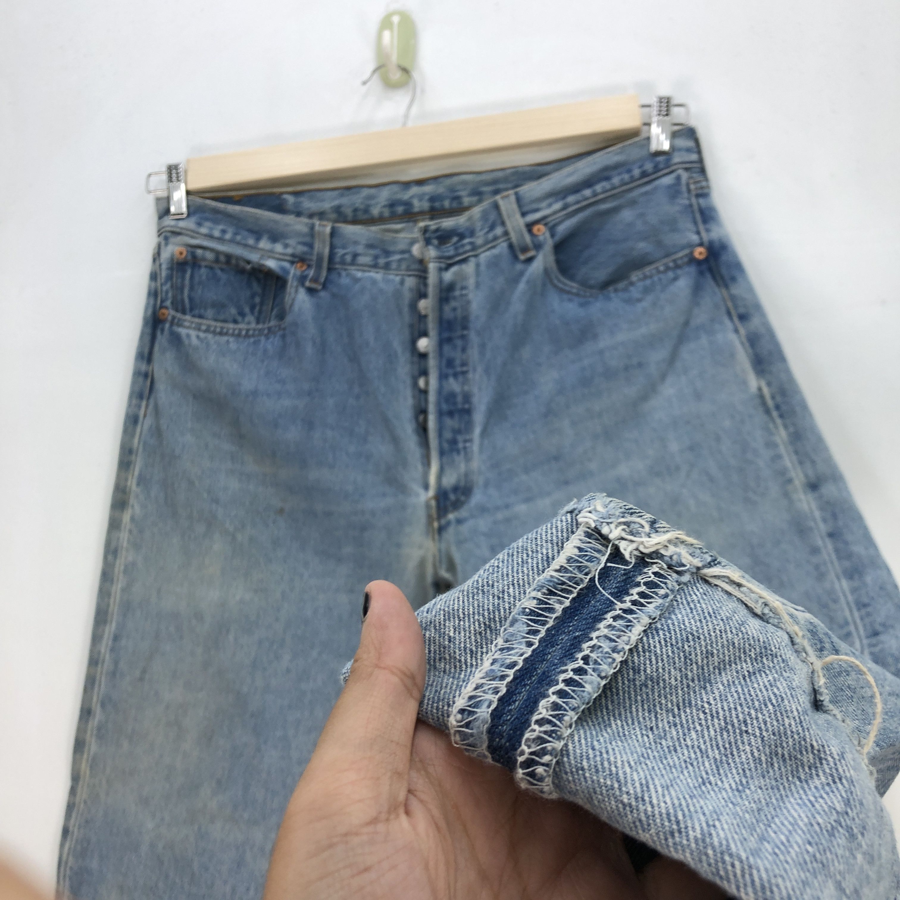 Levi's Vintage 90s Levis 501 Sun Faded Jeans Levi's 501 Denim Size US 36 / EU 52 - 8 Thumbnail