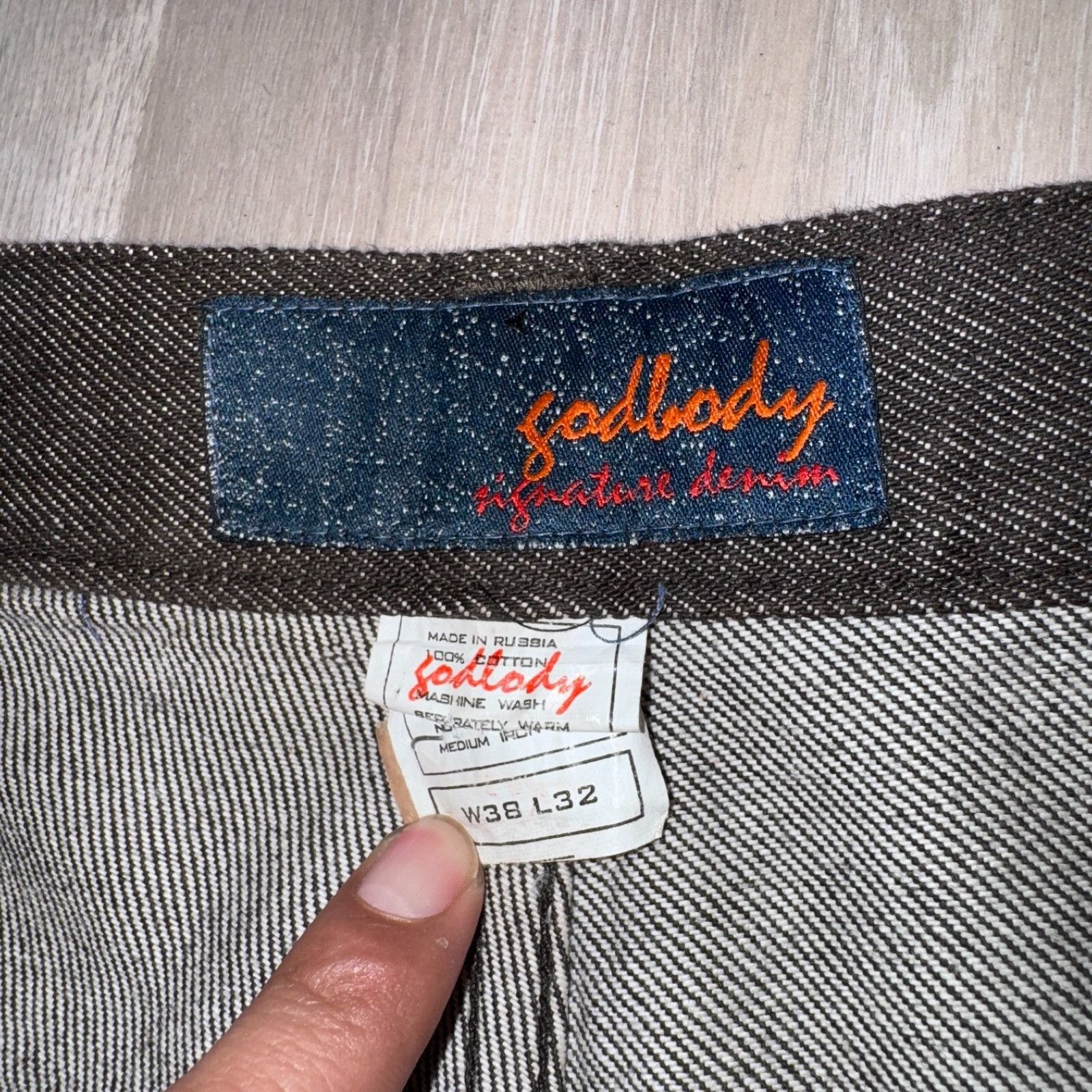 Other GODBODY Y2K Brown Denim Jacket & Baggy Jeans XL & 38x32 But Size US XL / EU 56 / 4 - 6 Thumbnail