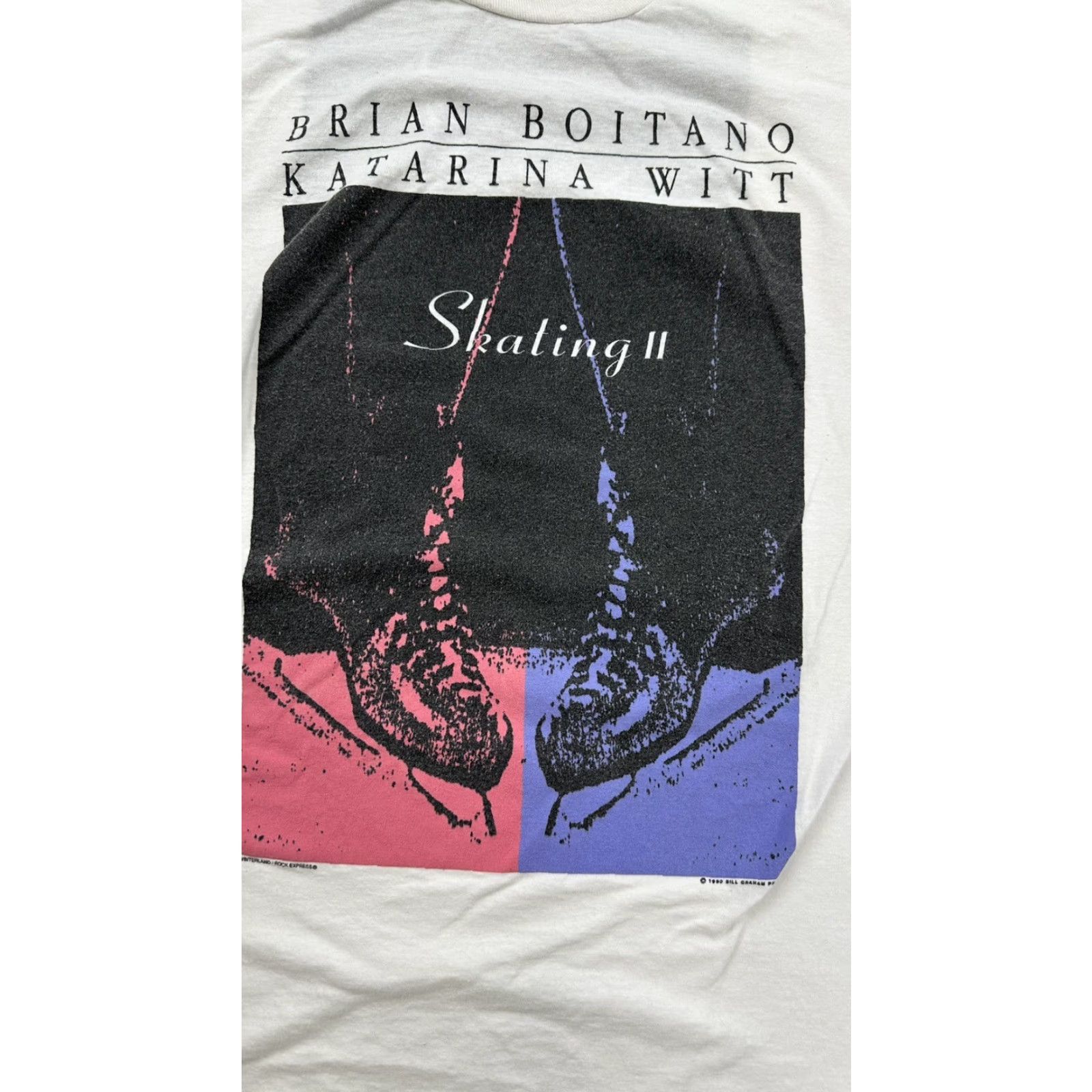 Vintage VINTAGE Skating T Shirt Men’s Small White Brian Boitano Katarina Witt Sports 90s Mens Size US S / EU 44-46 / 1 - 2 Thumbnail