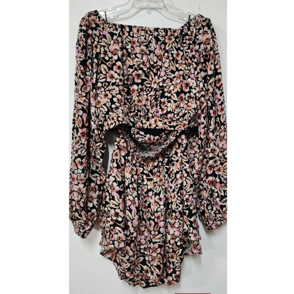 Free People New Free People Jael Printed Mini Dress $128 MEDIUM Black Size M / US 6-8 / IT 42-44 - 7 Thumbnail