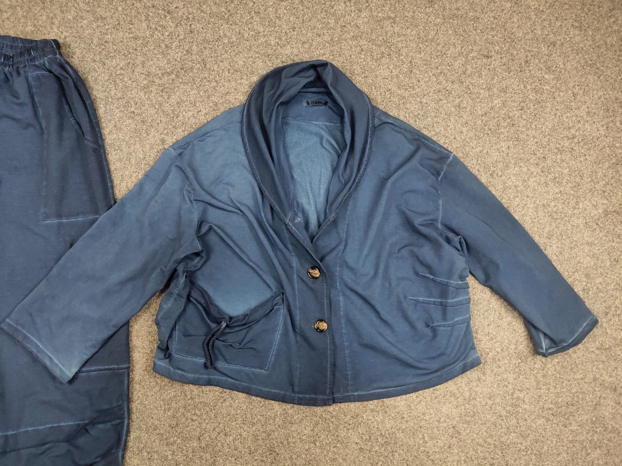 Japanese Brand La Bass Germany Design Blue Cargo Baggy Suit Pants Jacket Size L / US 10 / IT 46 - 8 Thumbnail