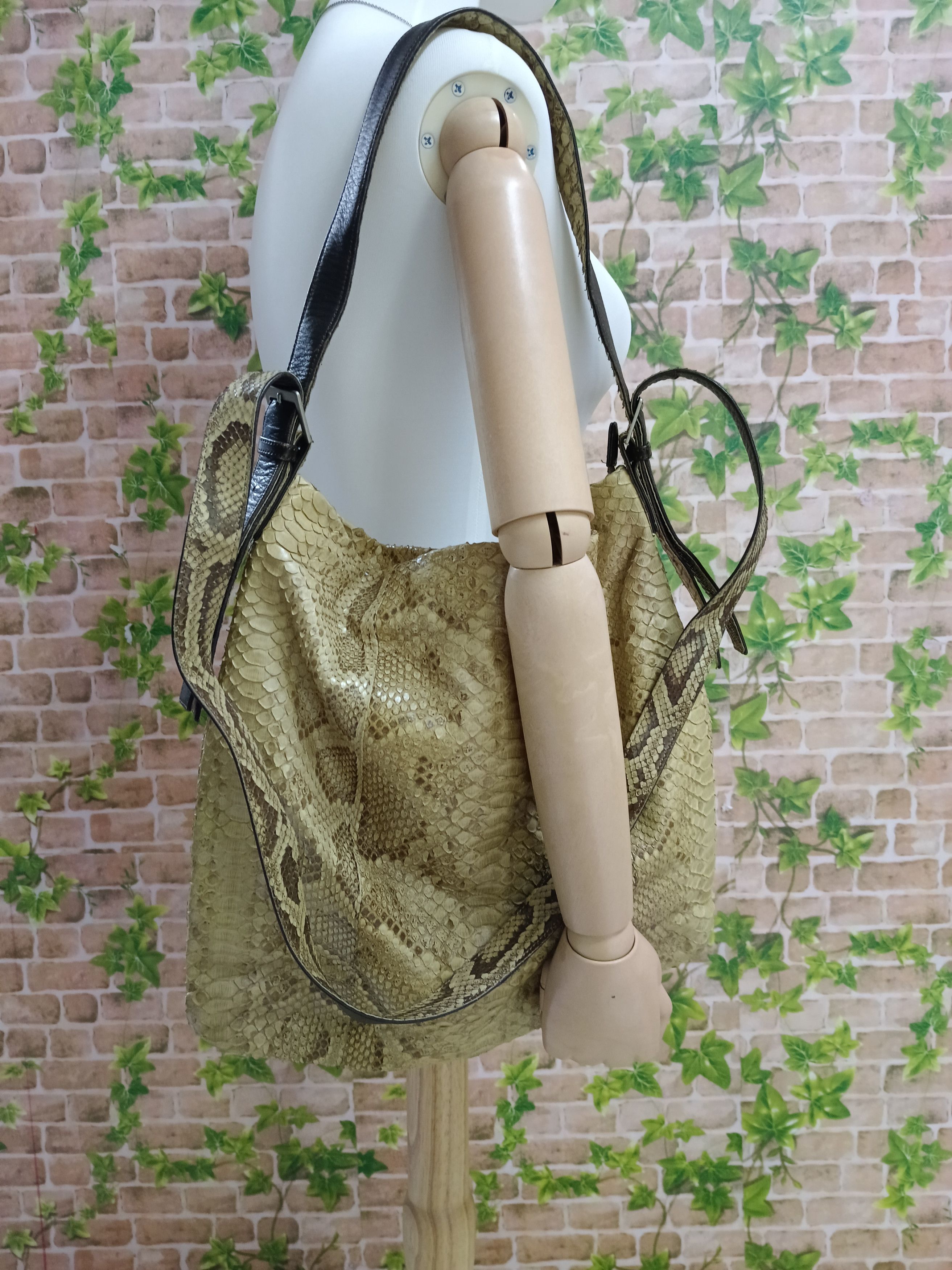 Leather LEATHER PYTHON SKIN DONN MADE IN JAPAN 2WAYS Size ONE SIZE - 2 Thumbnail