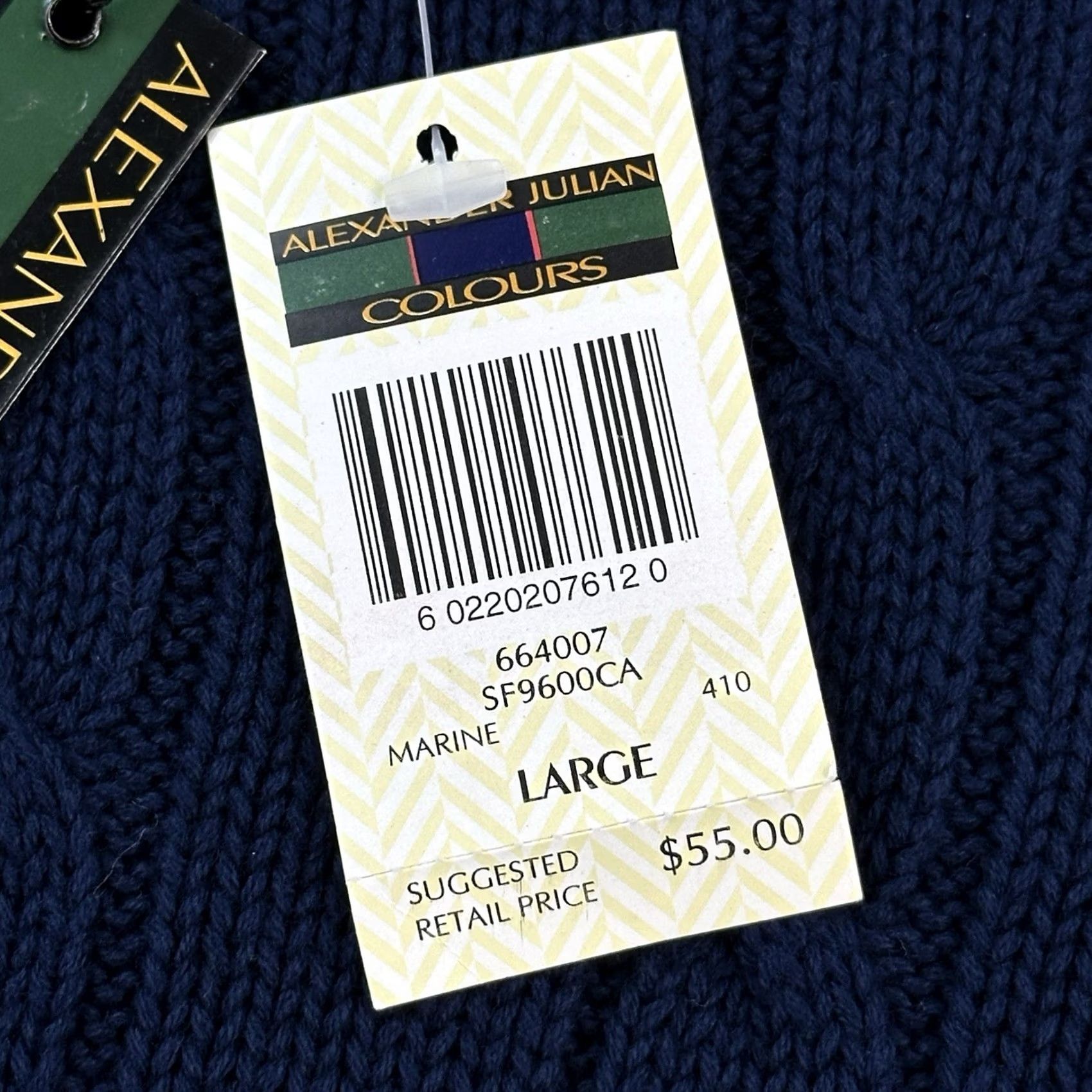 Alexander Julian VINTAGE Alexander Julian Colours Sweater Mens L Cable-Knit Cotton Preppy NWT Size US L / EU 52-54 / 3 - 3 Thumbnail