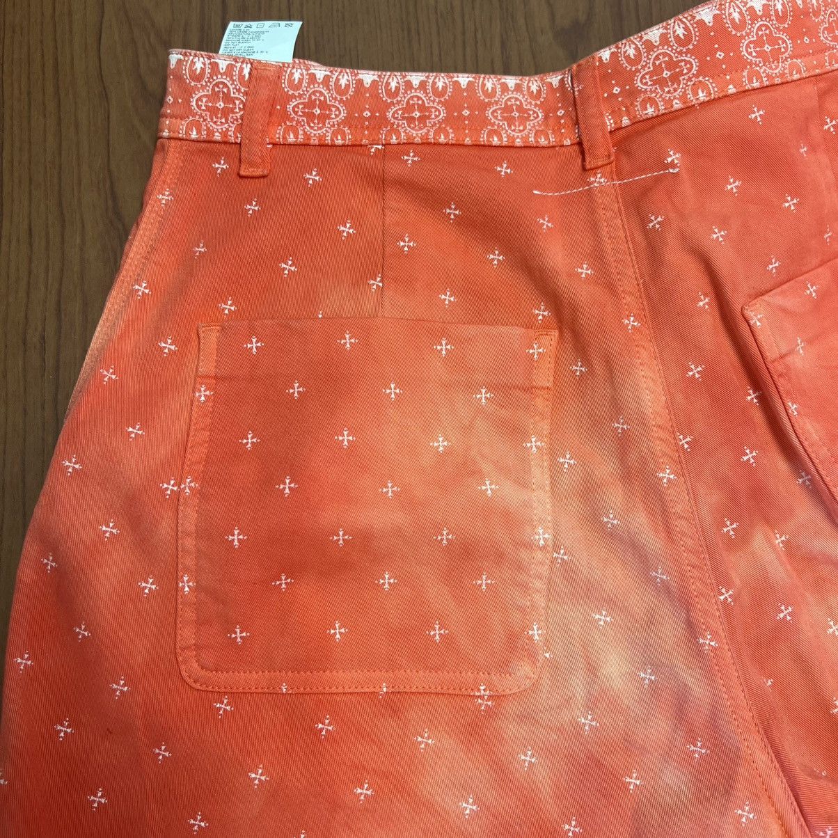 Maison Margiela MM6 Maison Martin Margiela Orange Patterned Shorts Italy Size 28" / US 6 / IT 42 - 9 Thumbnail