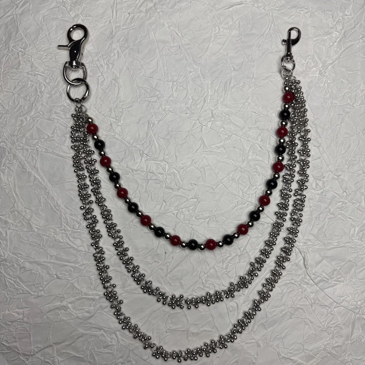 Jewelry Red Agate Stone Beads Pant Waist Chain Size ONE SIZE - 2 Thumbnail