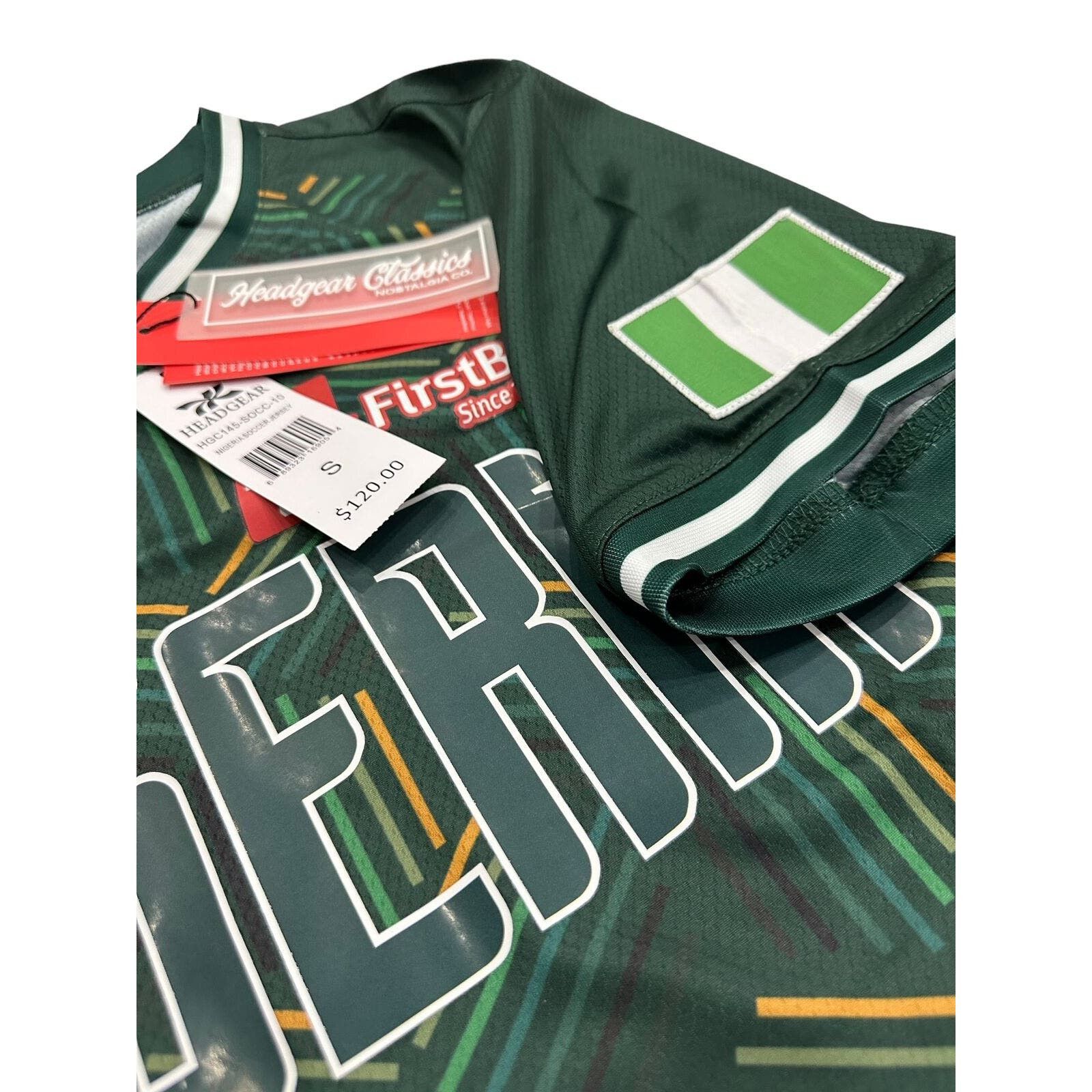 Other Nigeria Team Headgear Classics 1990 World Cup Soccer Jersey Size US L / EU 52-54 / 3 - 6 Thumbnail