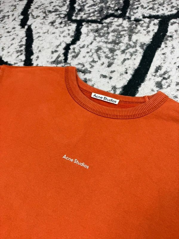 Acne Studios Acne Studios center logo crewneck sweatshirt orange M Size US M / EU 48-50 / 2 - 3 Thumbnail