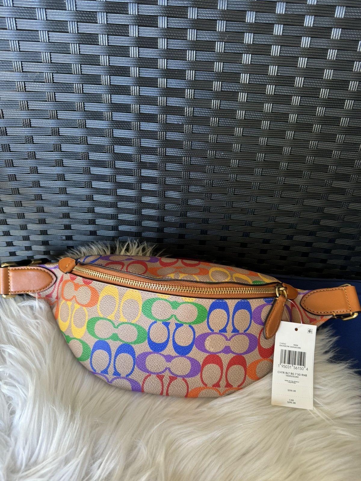 Coach Coach Charter Belt Bag 7 In Rainbow Signature Canvas Size ONE SIZE - 6 Thumbnail