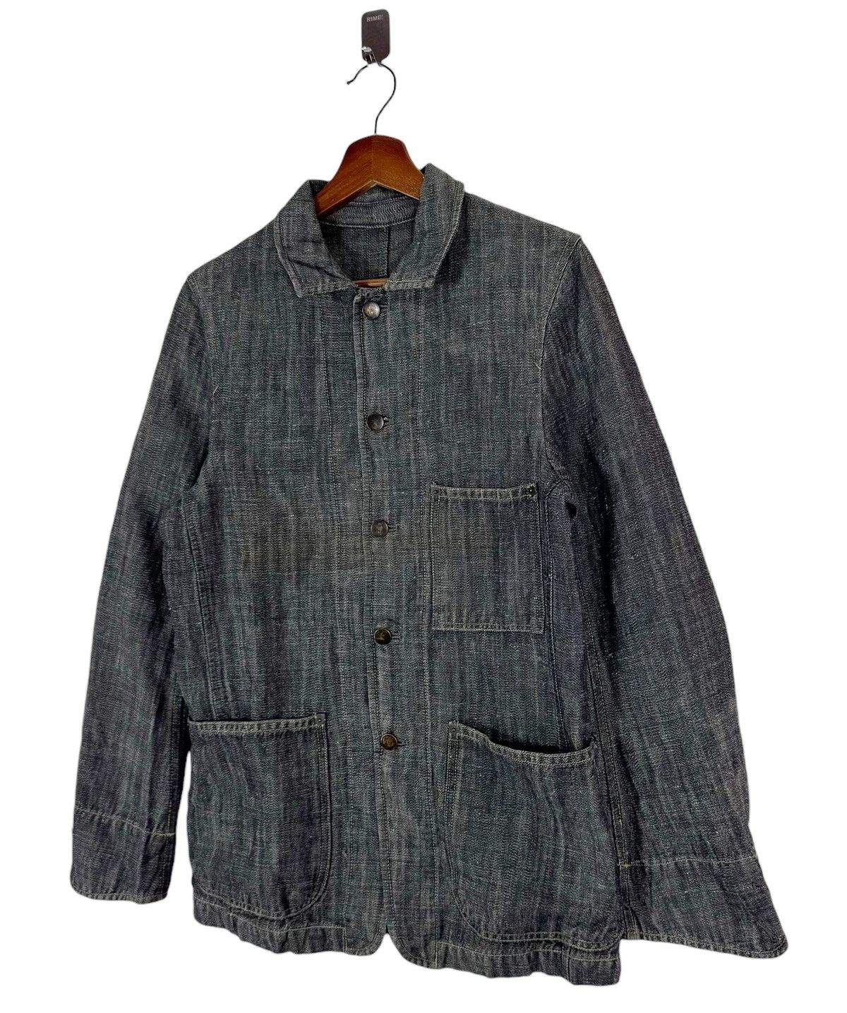 Issey Miyake × Tete Homme VINTAGE TETE HOMME BY ISSEY MIYAKE DENIM BUTTON JACKET Size US M / EU 48-50 / 2 - 2 Thumbnail