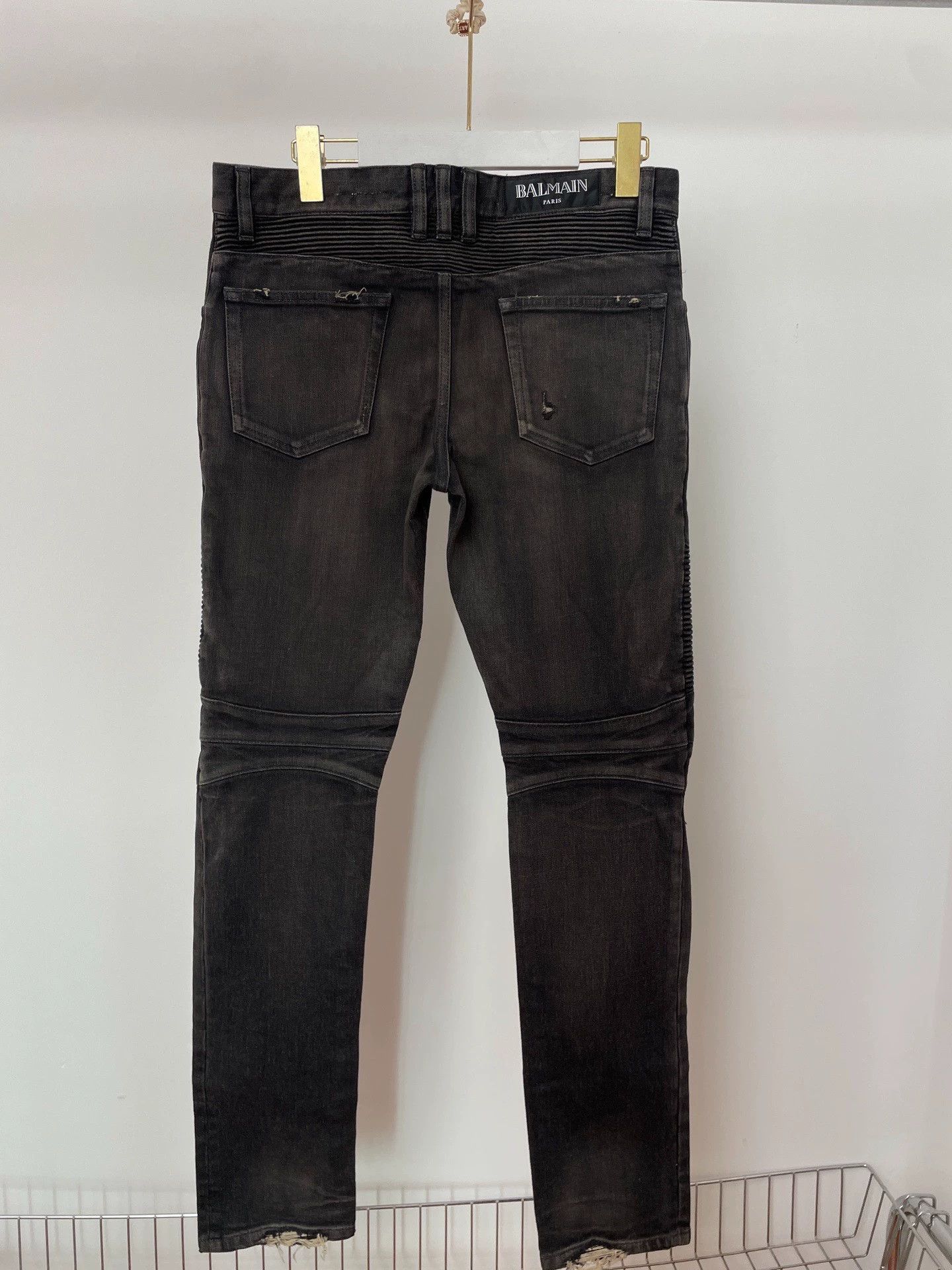 Balmain Balmain Biker Jeans Kanye Knee Rip Heavy 30 Size US 30 / EU 46 - 2 Thumbnail