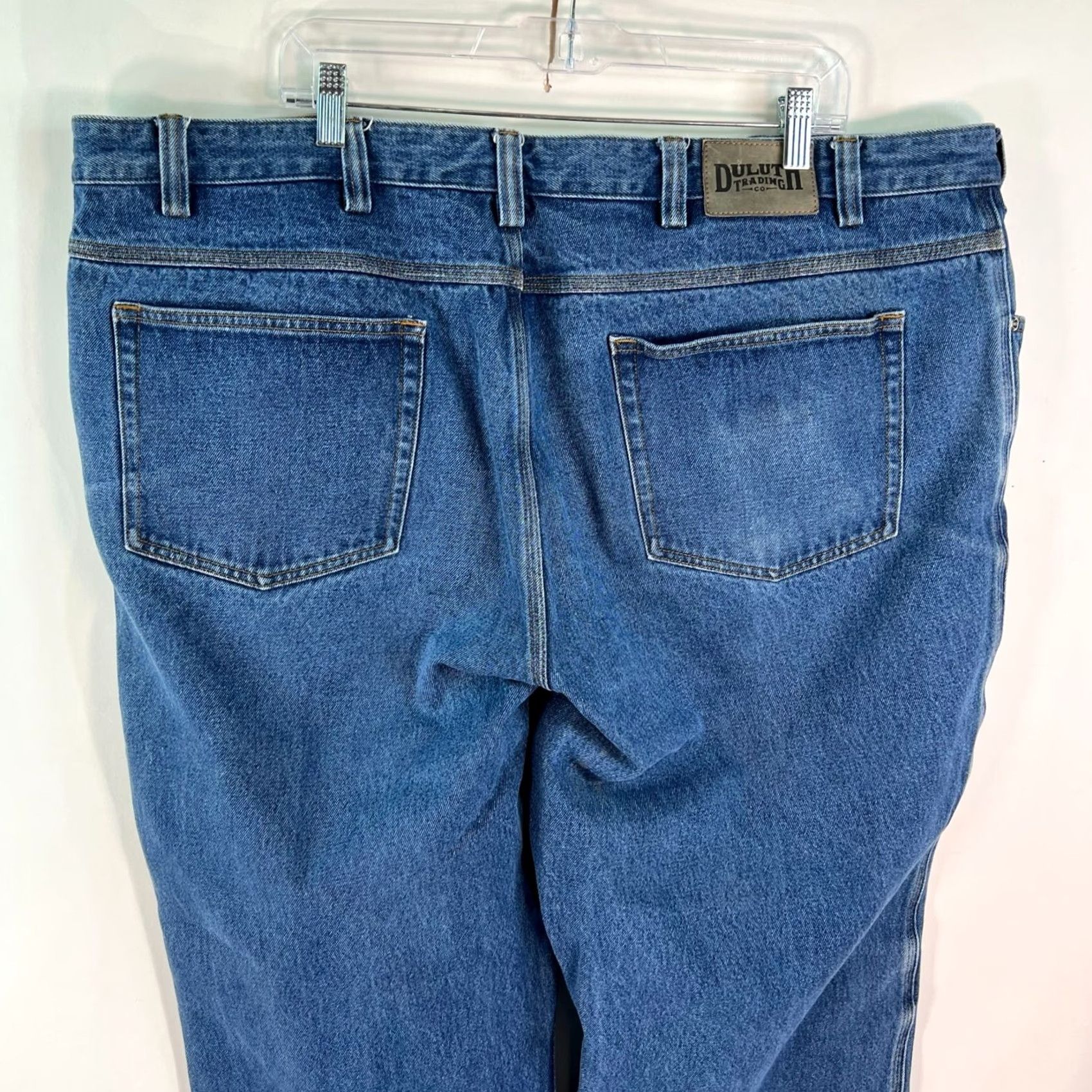 CO Duluth Mens Flex Denim Blue Relaxed Straight Jeans 46X30 Slim? No, keep: Duluth Mens Flex Denim Blue Relaxed Straight Leg Jeans 46X30 Size US 30 / EU 46 - 7 Thumbnail