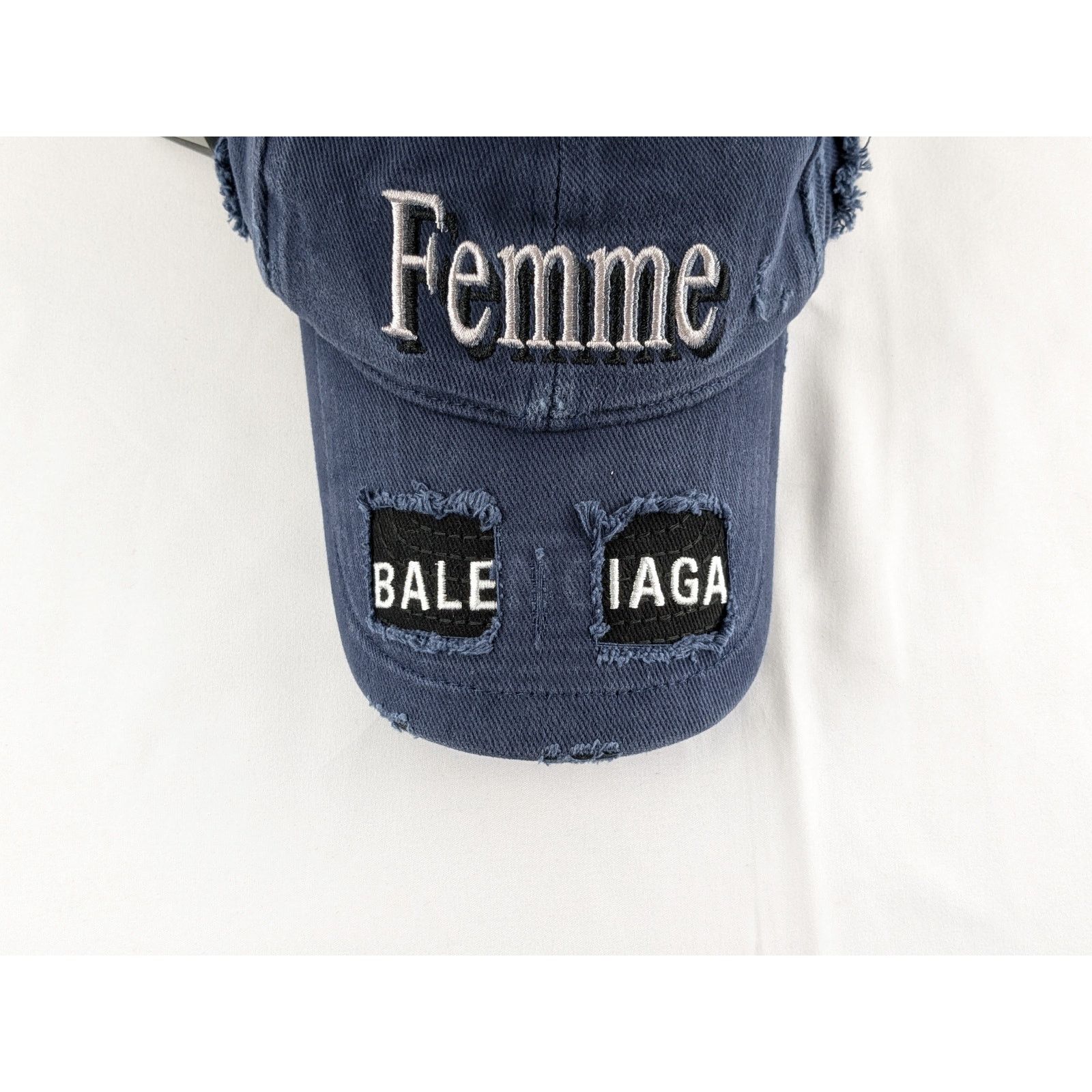 Balenciaga o1rshd1 Q:3 / Size: L / DUP/ Femme Logo Cap / Hat Blue/Black Size ONE SIZE - 3 Thumbnail
