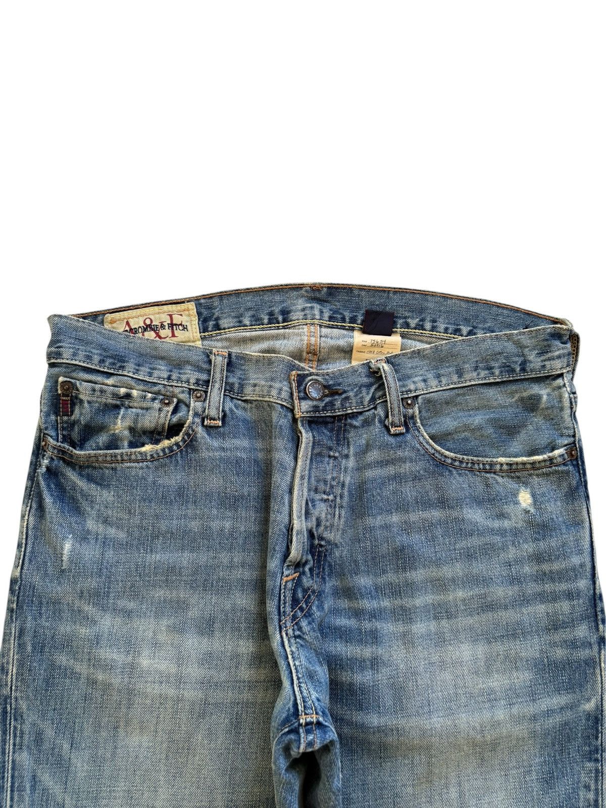 Abercrombie & Fitch Vintage Abercrombie & Fitch Mud Wash Ripped Flare Jeans Size US 34 / EU 50 - 3 Thumbnail