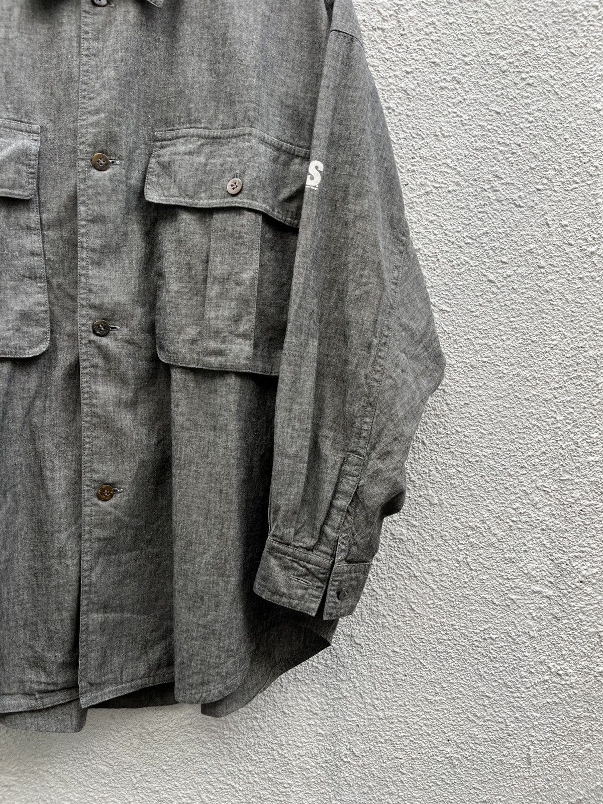 Issey Miyake Vintage Issey Miyake IS Big Pockets Oversized Chambray Size US L / EU 52-54 / 3 - 4 Thumbnail