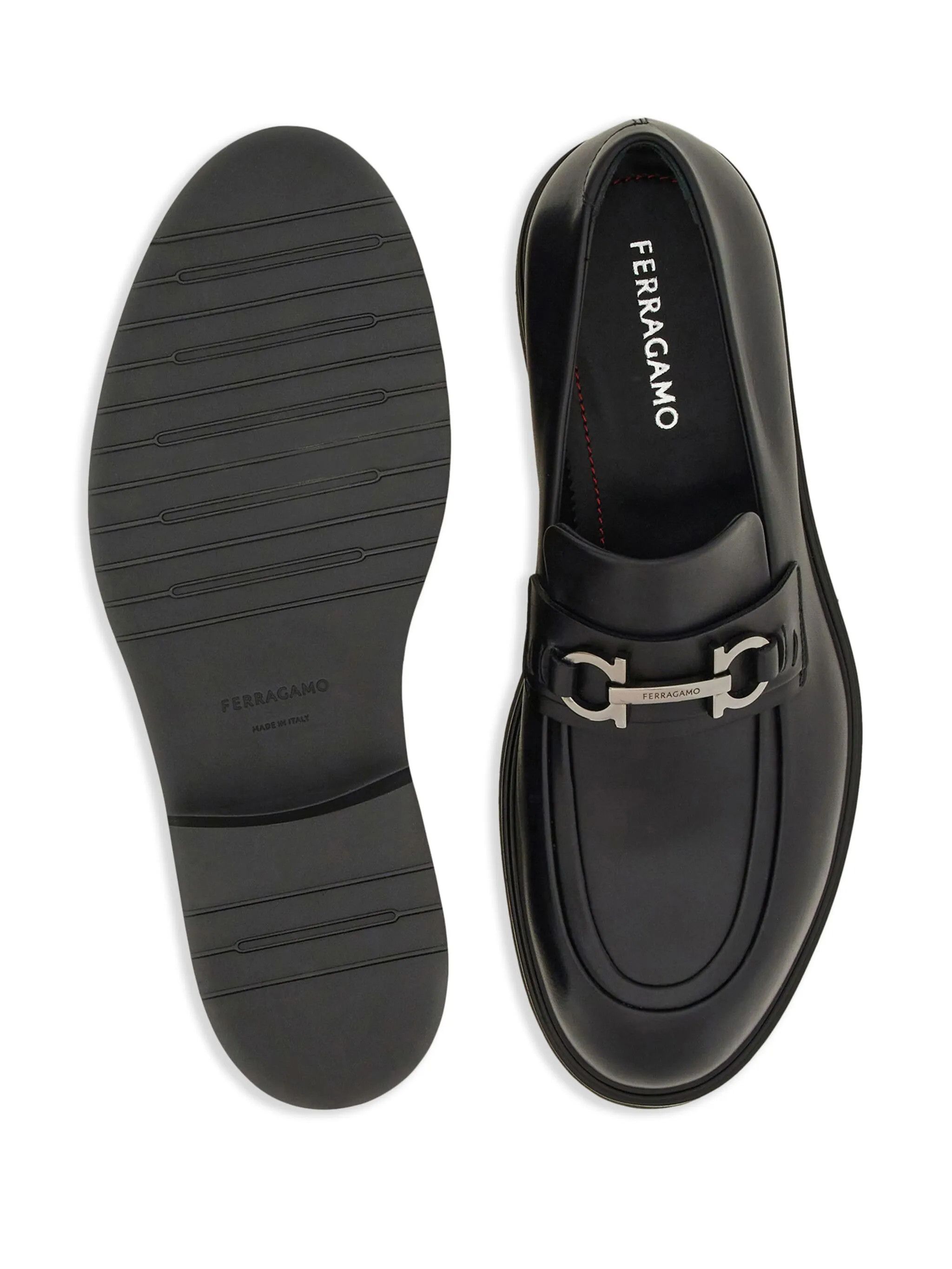 Salvatore Ferragamo o1s22i1n0225 Smooth Leather Loafers in Black Size US 7 / EU 40 - 5 Thumbnail
