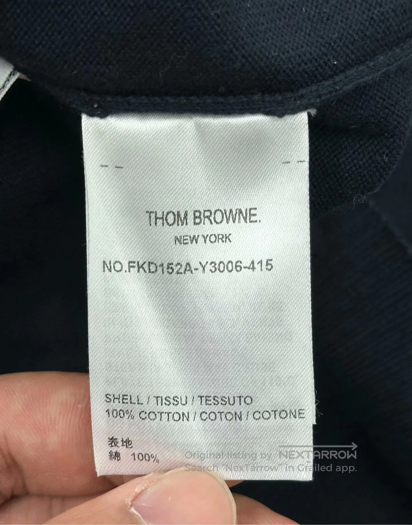 Thom Browne Thom Browne Dark Blue Classic Four Stripe Back Embroidered Size XS / US 0-2 / IT 36-38 - 4 Thumbnail