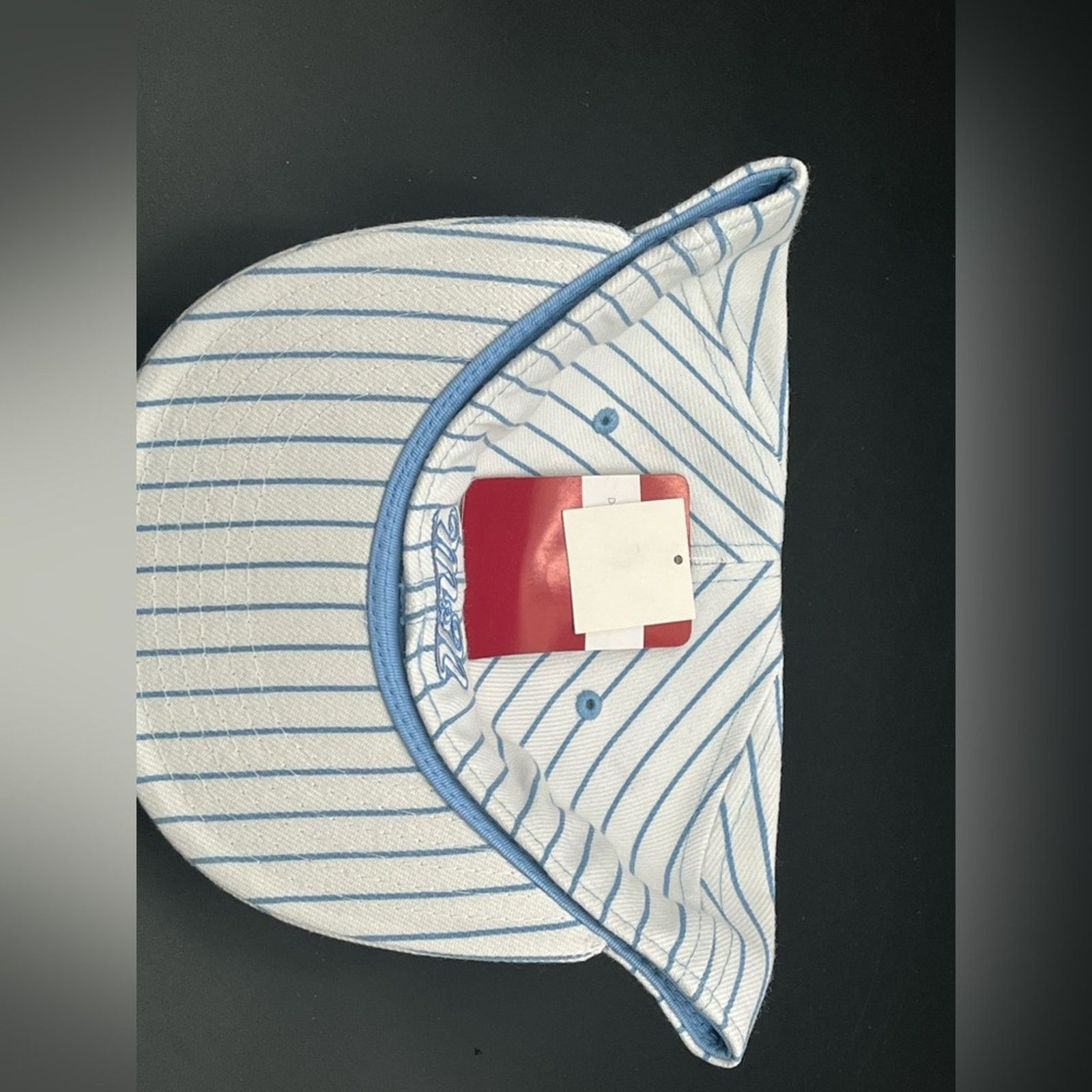 Mitchell & Ness Mitchell & Ness Carolina Blue and White Striped Hat 7 7/8 Size ONE SIZE - 2 Thumbnail