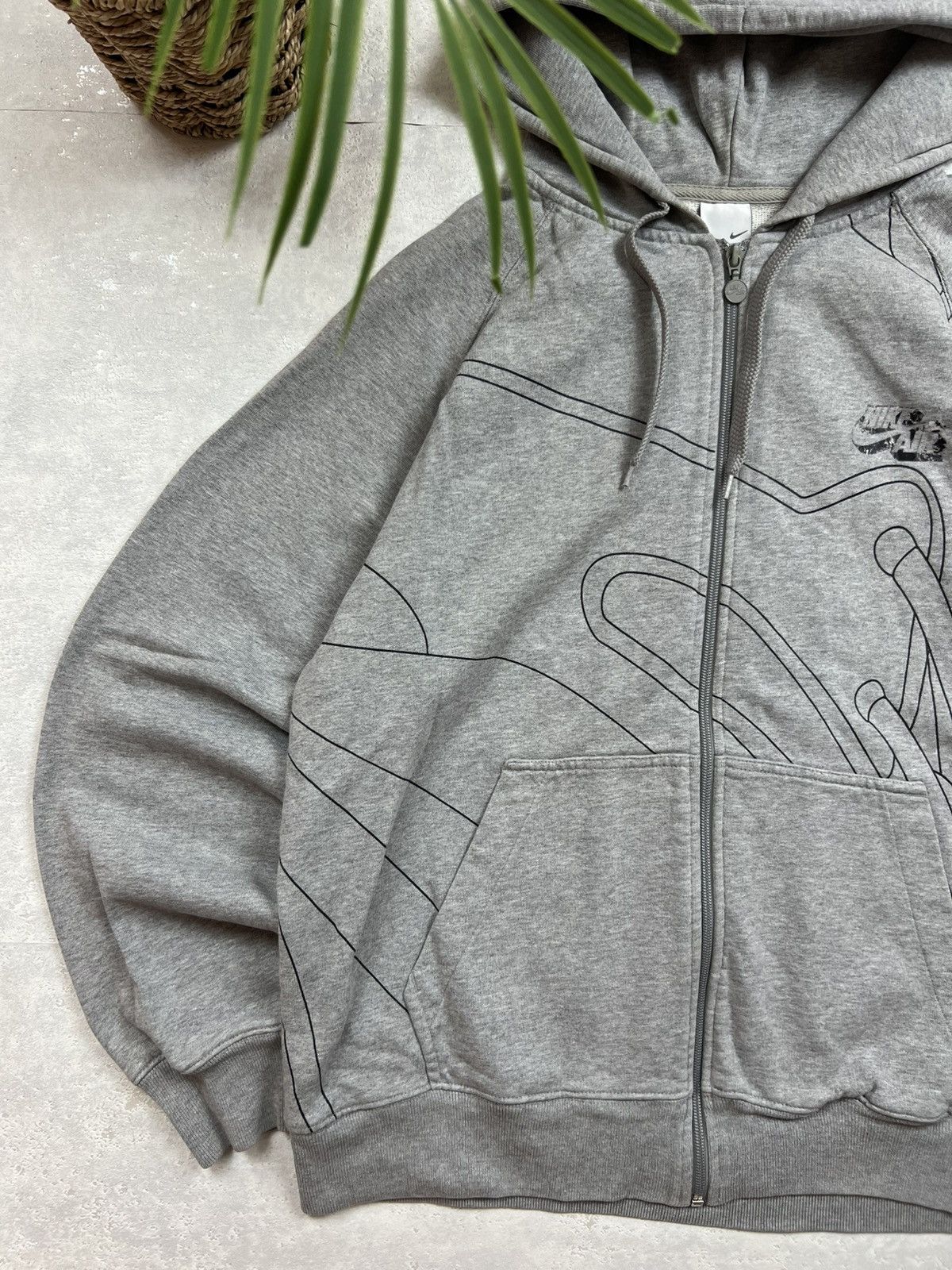 Nike 90s Nike Air Vintage Y2K Drill Oversized Retro Zip Hoodie Size US M / EU 48-50 / 2 - 2 Thumbnail