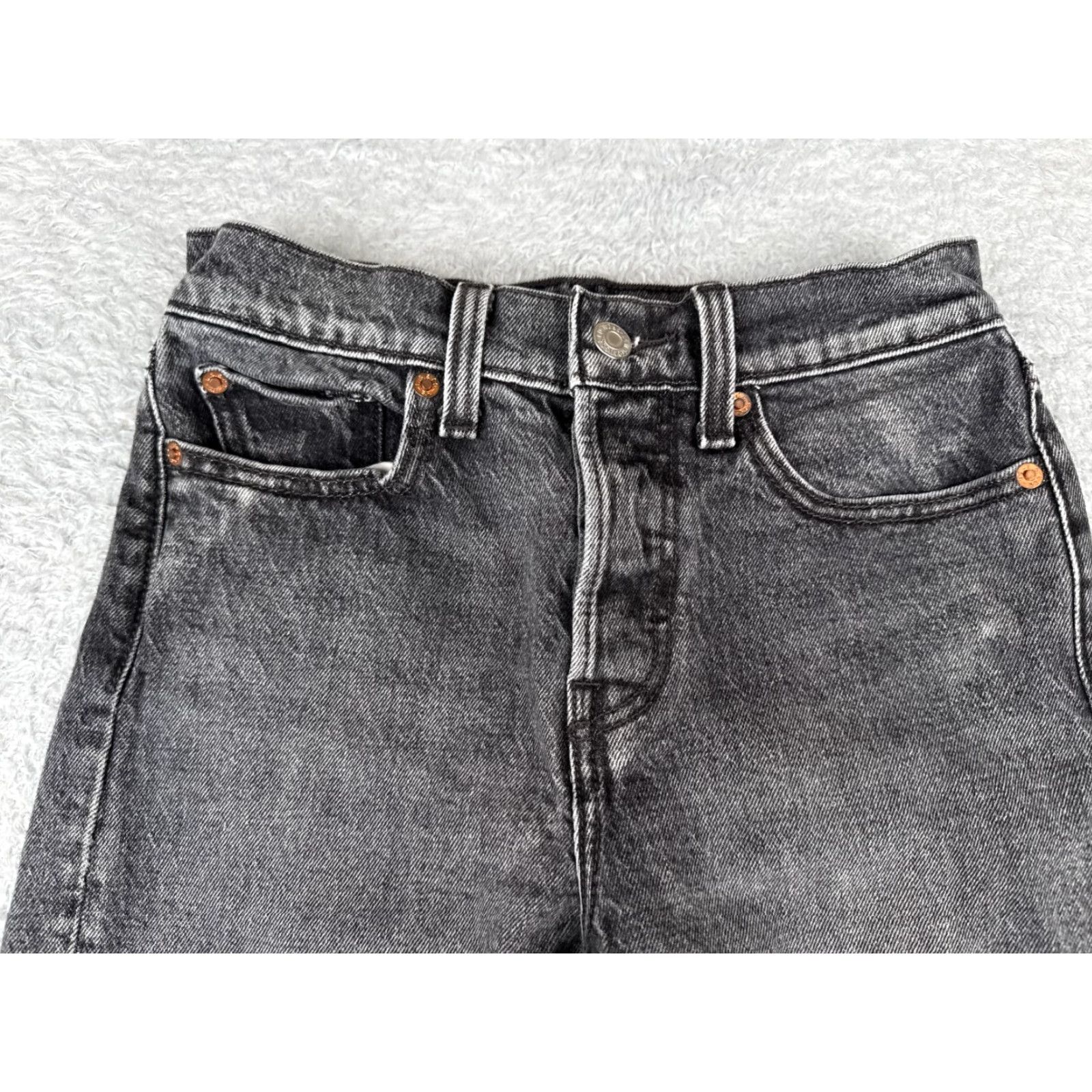 Levi's Levi's Wedgie Fit Skinny Jeans Womens 24 Black Denim 90s Retro Mid Rise Stretch Cotton Size 42" / US 20 - 4 Thumbnail