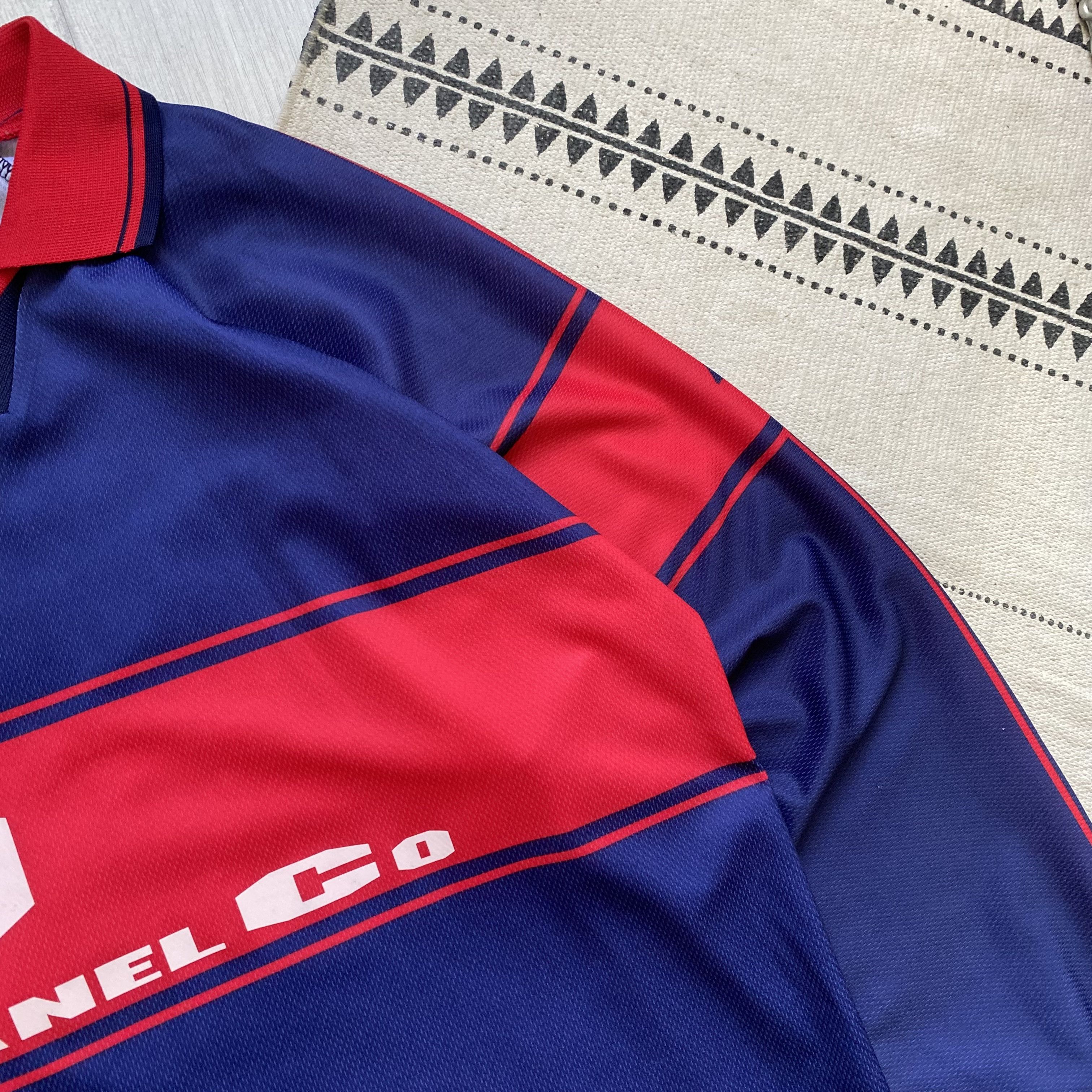 Umbro Vintage 80-90s Blokcore Soccer Jersey polo Rugby longsleeve Size US L / EU 52-54 / 3 - 4 Thumbnail