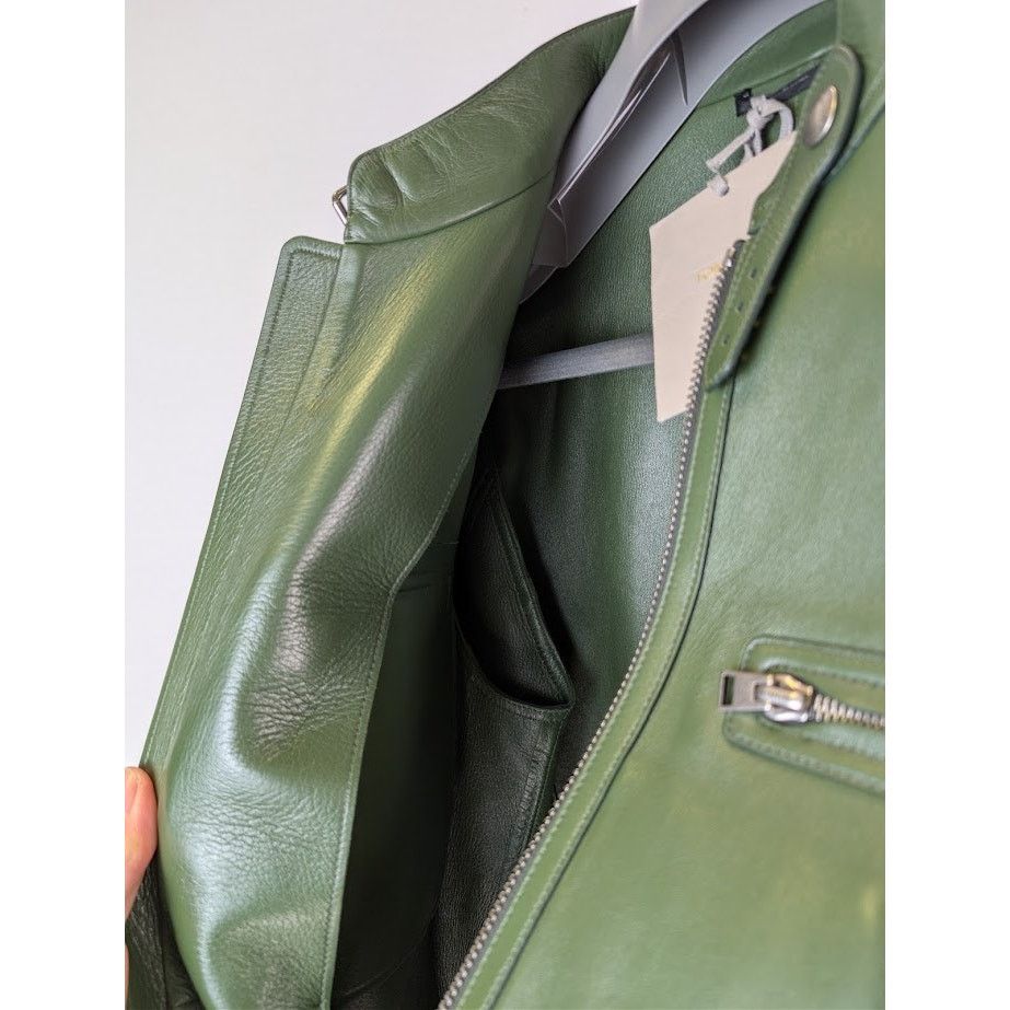 Tom Ford o1rshd1 Leather Jacket in Green Size US M / EU 48-50 / 2 - 10 Thumbnail